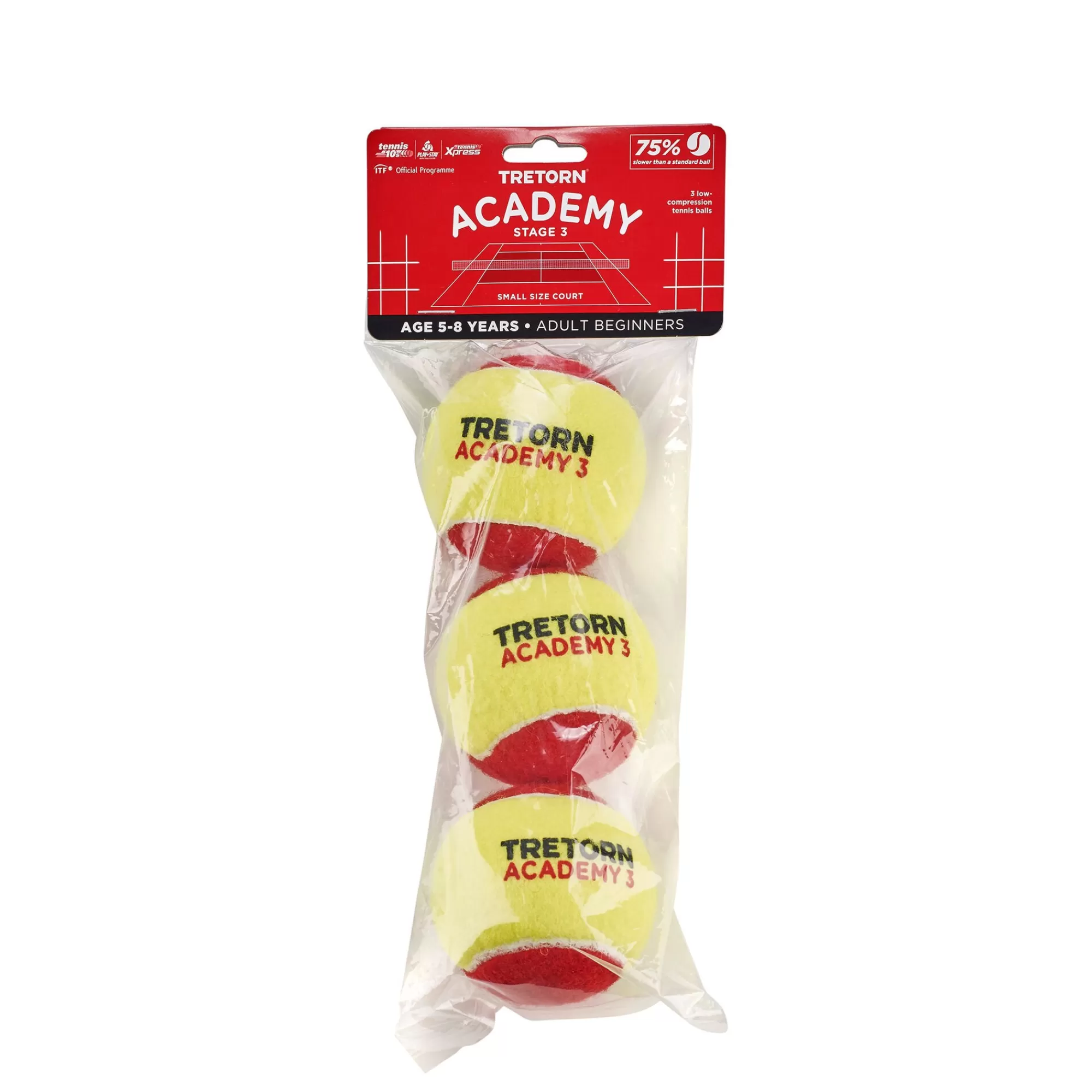 Academy Red 3 Ball Tube>Tretorn Hot