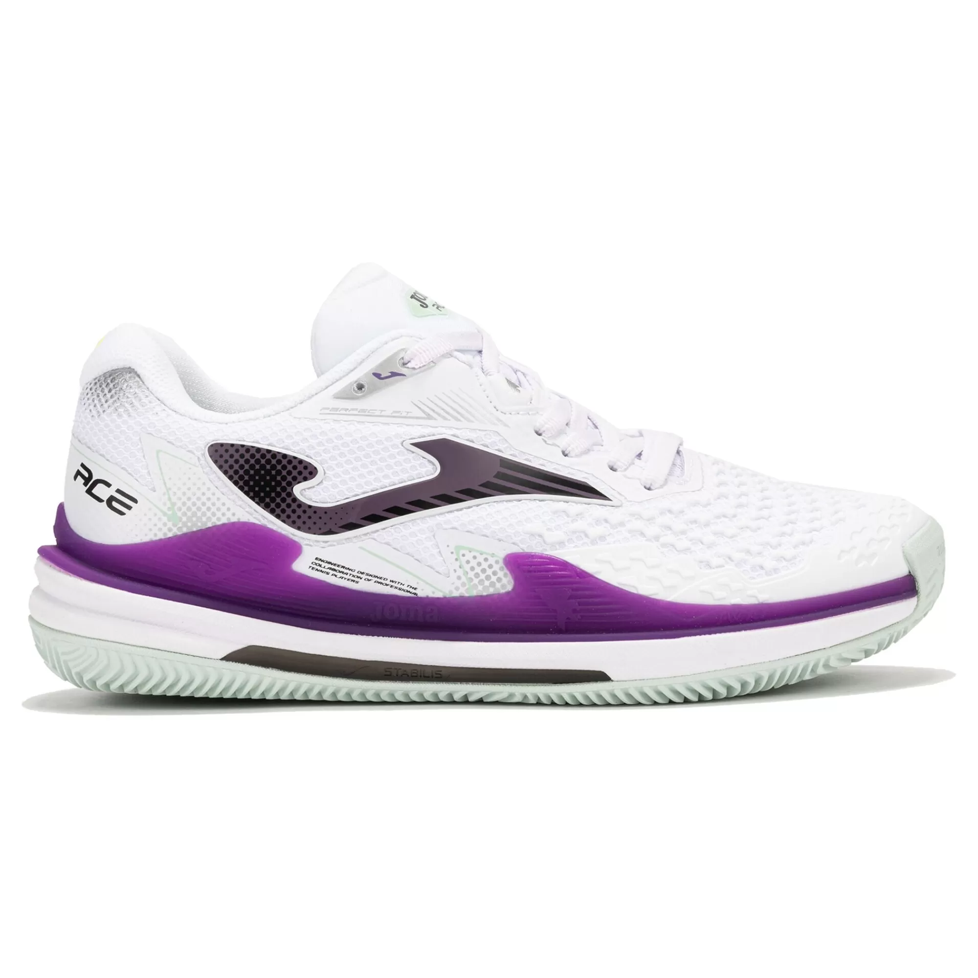 Ace Clay Court Shoe Women - White, Violet>Joma Clearance