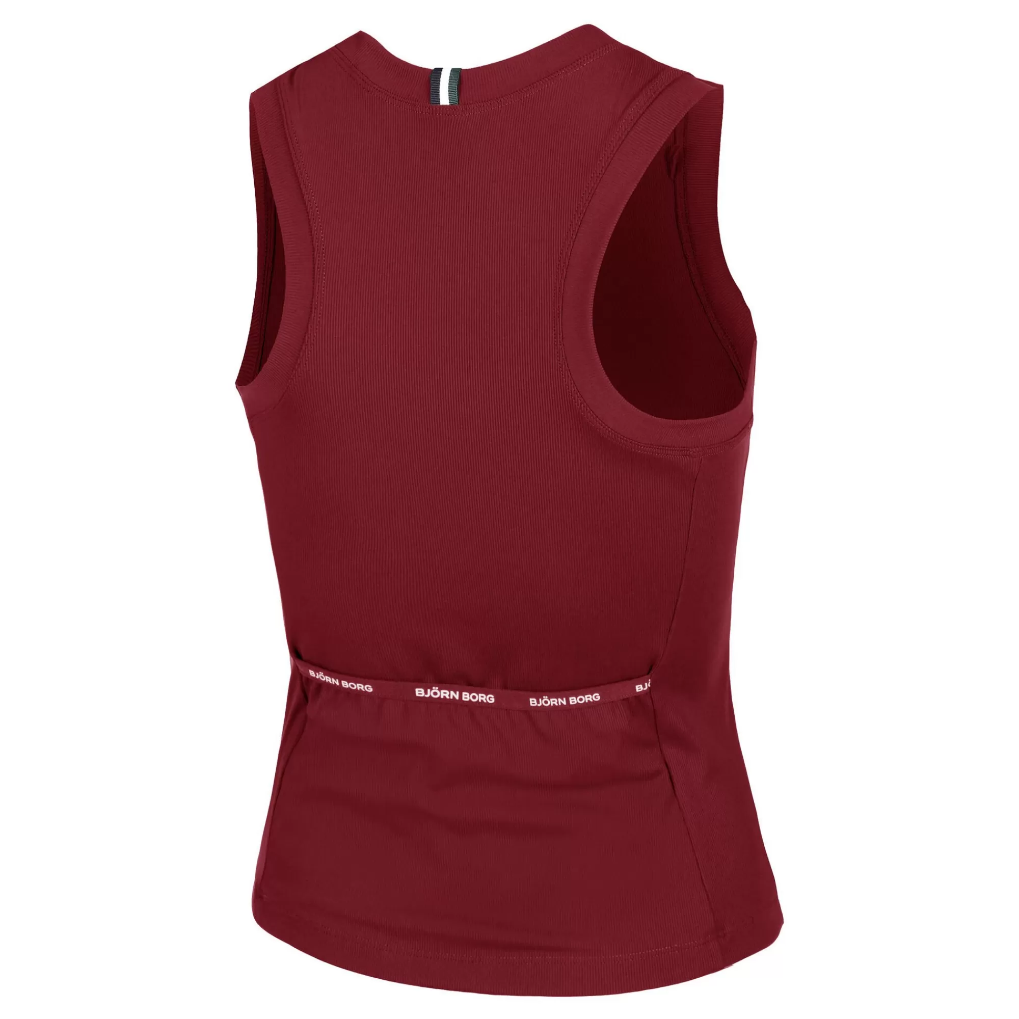 Ace Rib Pocket Tank Top Women - Dark Red>Björn Borg Shop