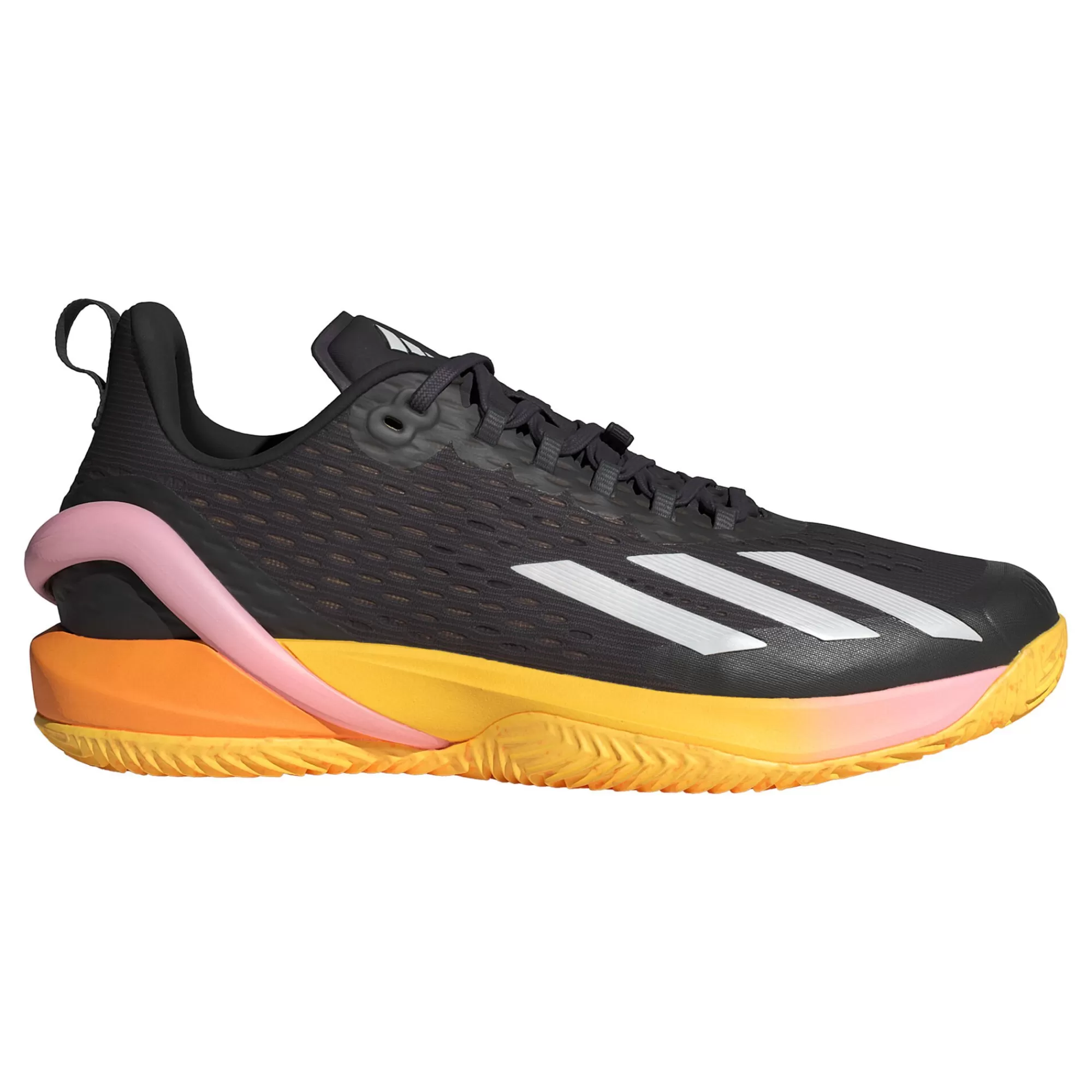 Adizero Cybersonic Clay Court Shoe Men - Black, Orange>adidas Flash Sale