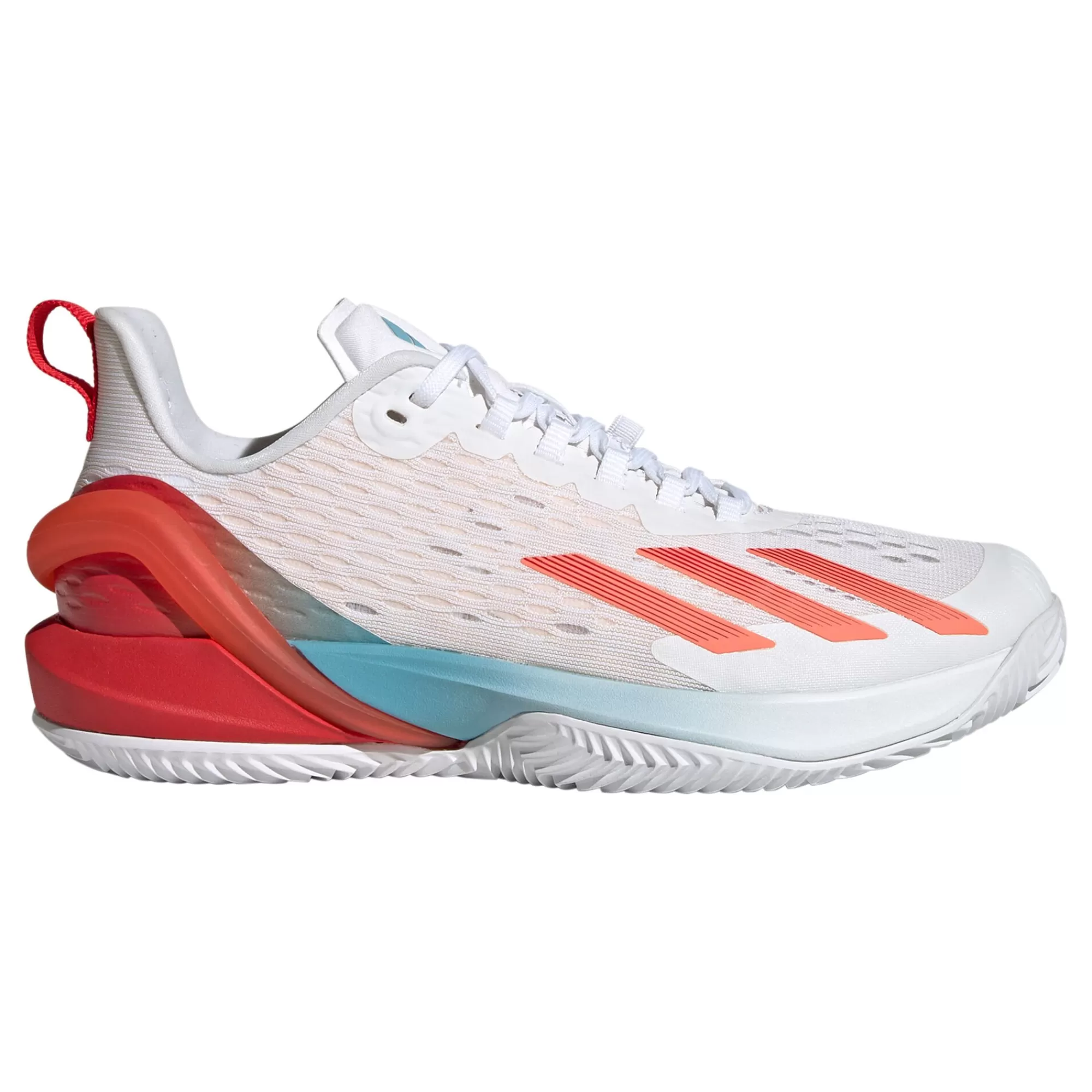 Adizero Cybersonic Clay Court Shoe Women - White, Orange>adidas Clearance