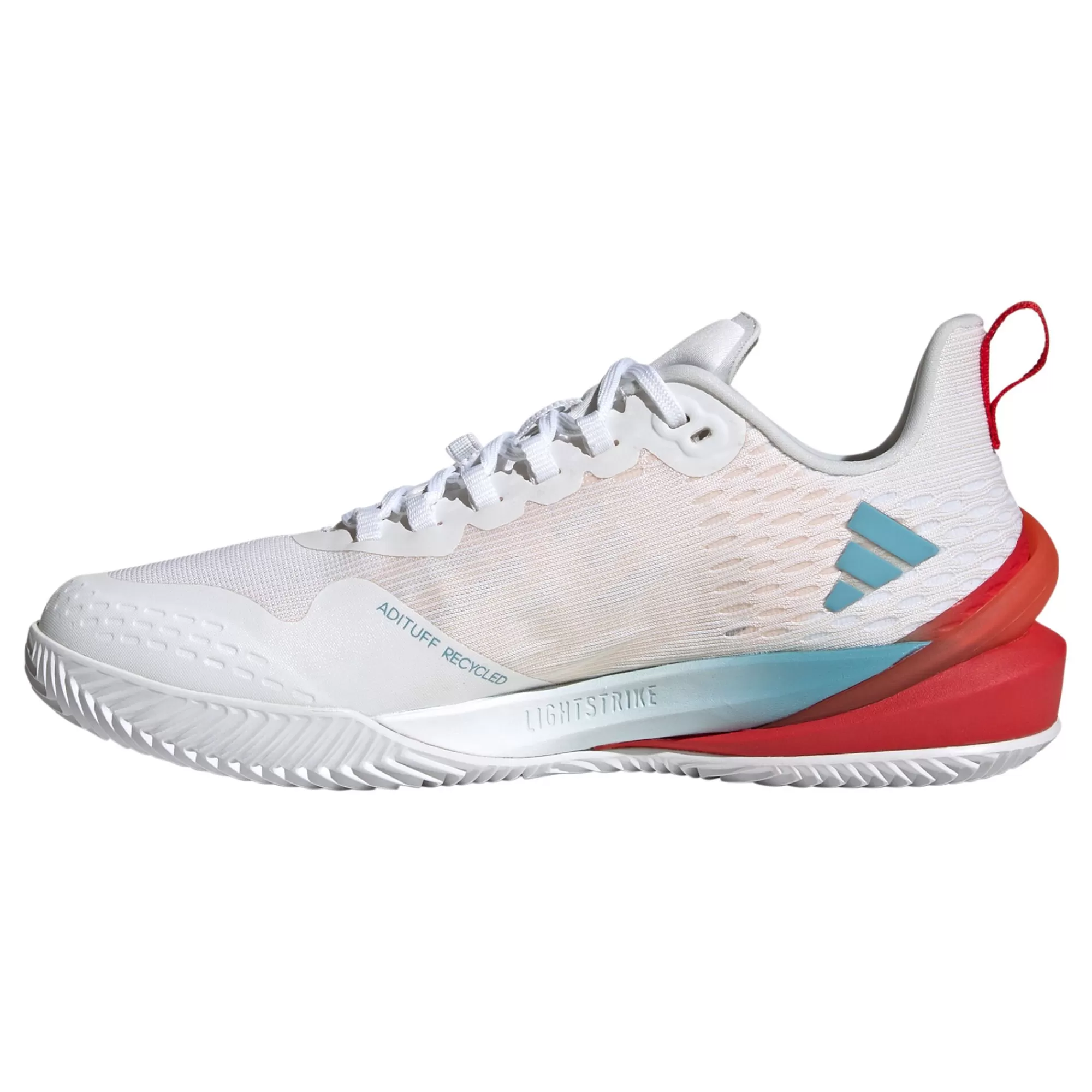 Adizero Cybersonic Clay Court Shoe Women - White, Orange>adidas Clearance