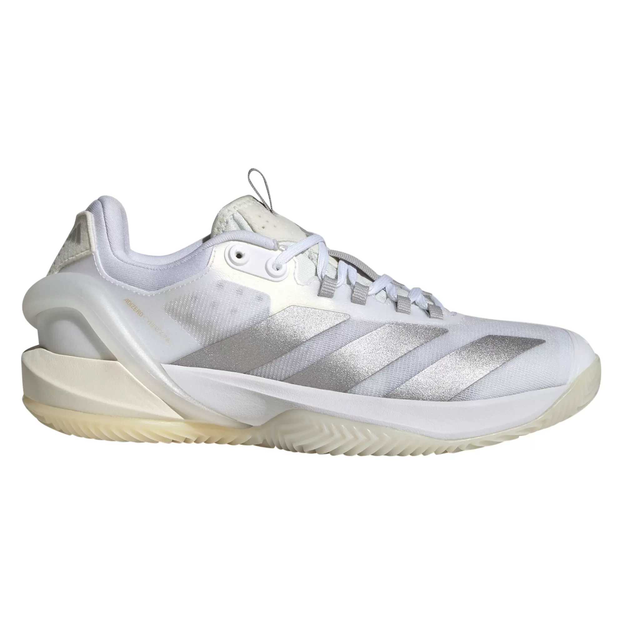 Adizero Cybersonic Clay Court Shoe Women - White, Silver>adidas New