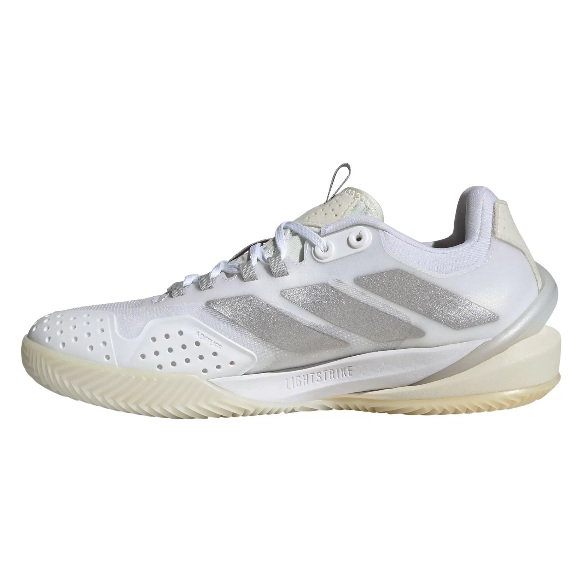 Adizero Cybersonic Clay Court Shoe Women - White, Silver>adidas New