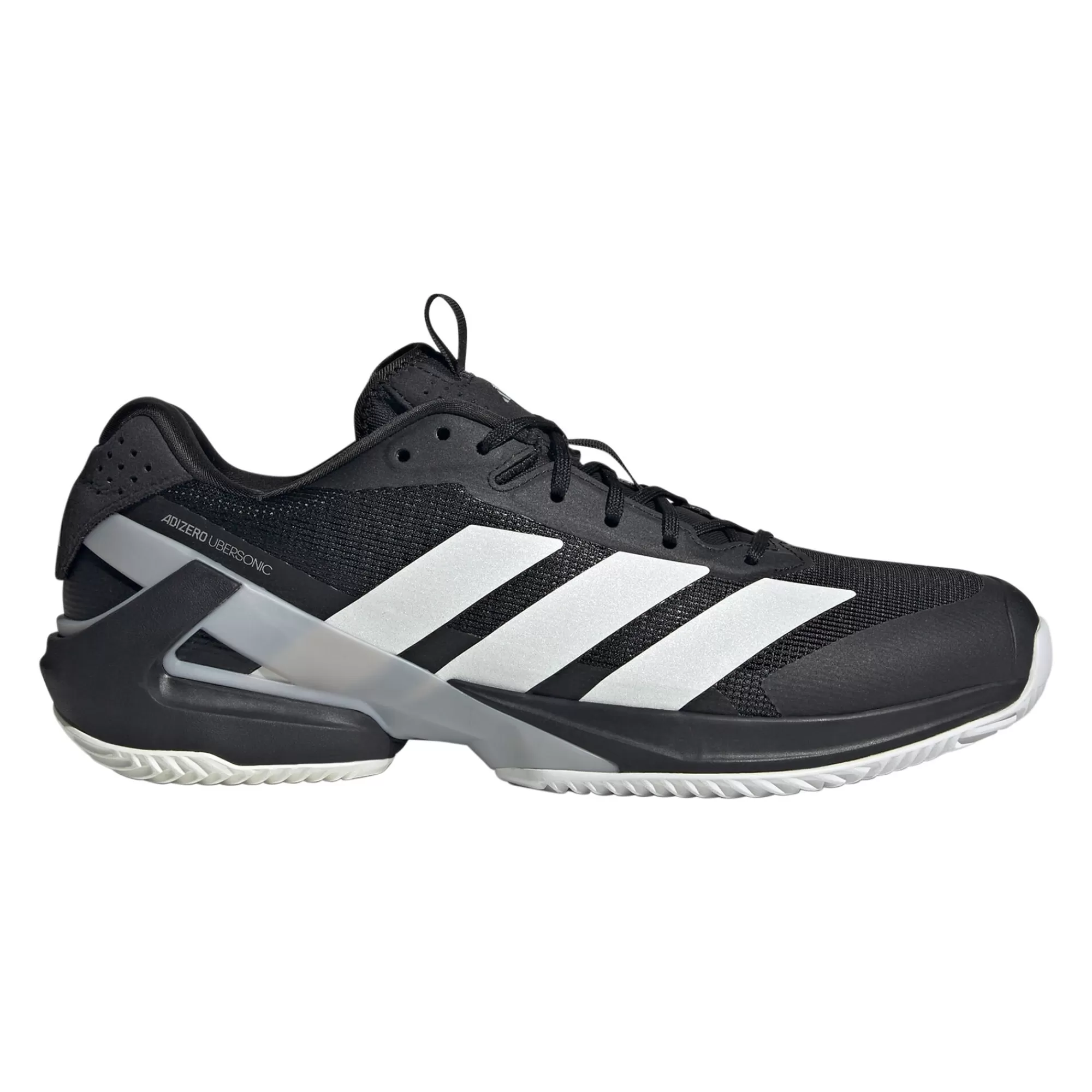 Adizero Ubersonic 5 Clay Court Shoe Men - Black, Silver>adidas Best