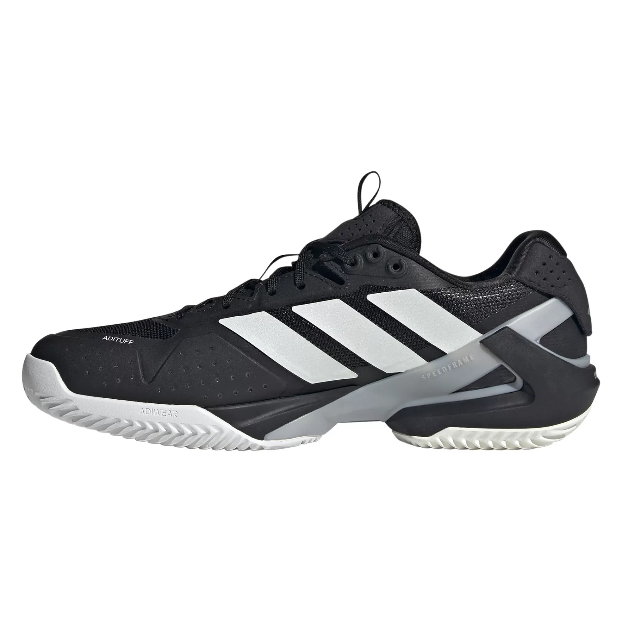 Adizero Ubersonic 5 Clay Court Shoe Men - Black, Silver>adidas Best