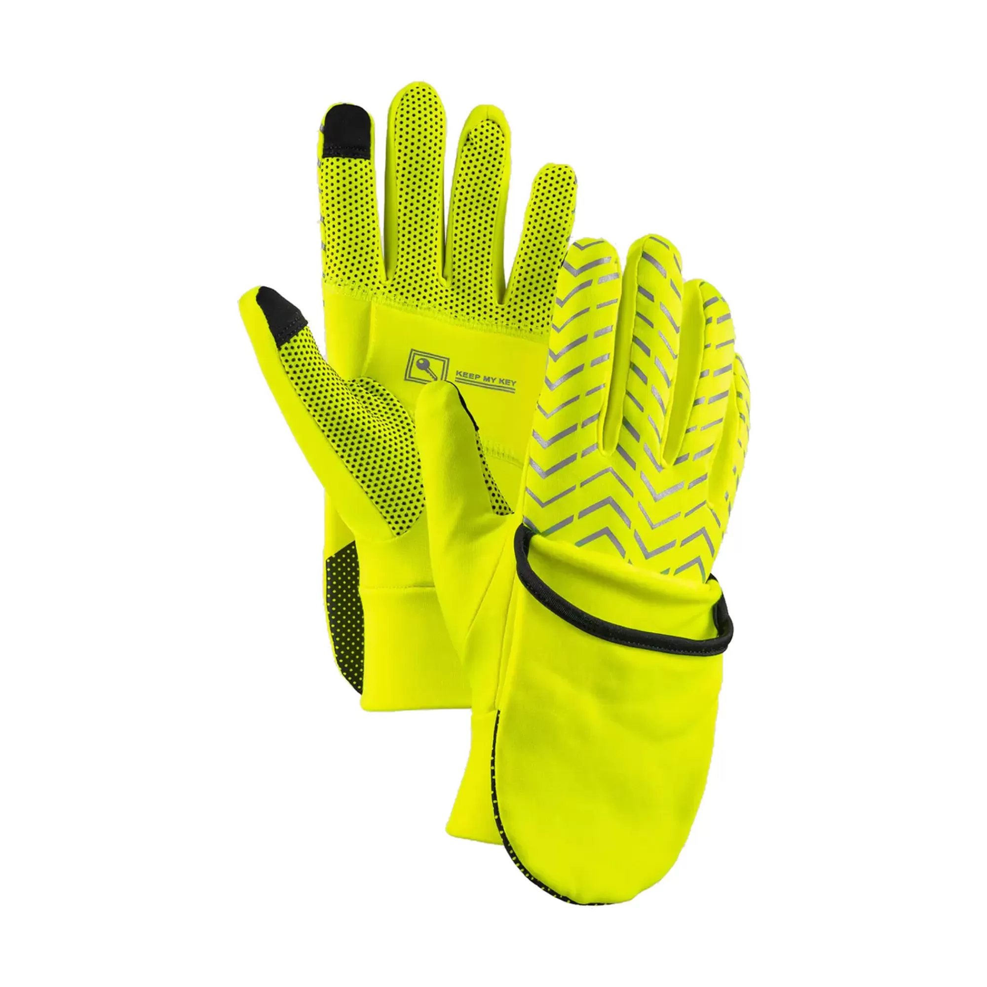ADV Lumen Fleece Hybrid Running Gloves - Neon Green>Craft Shop