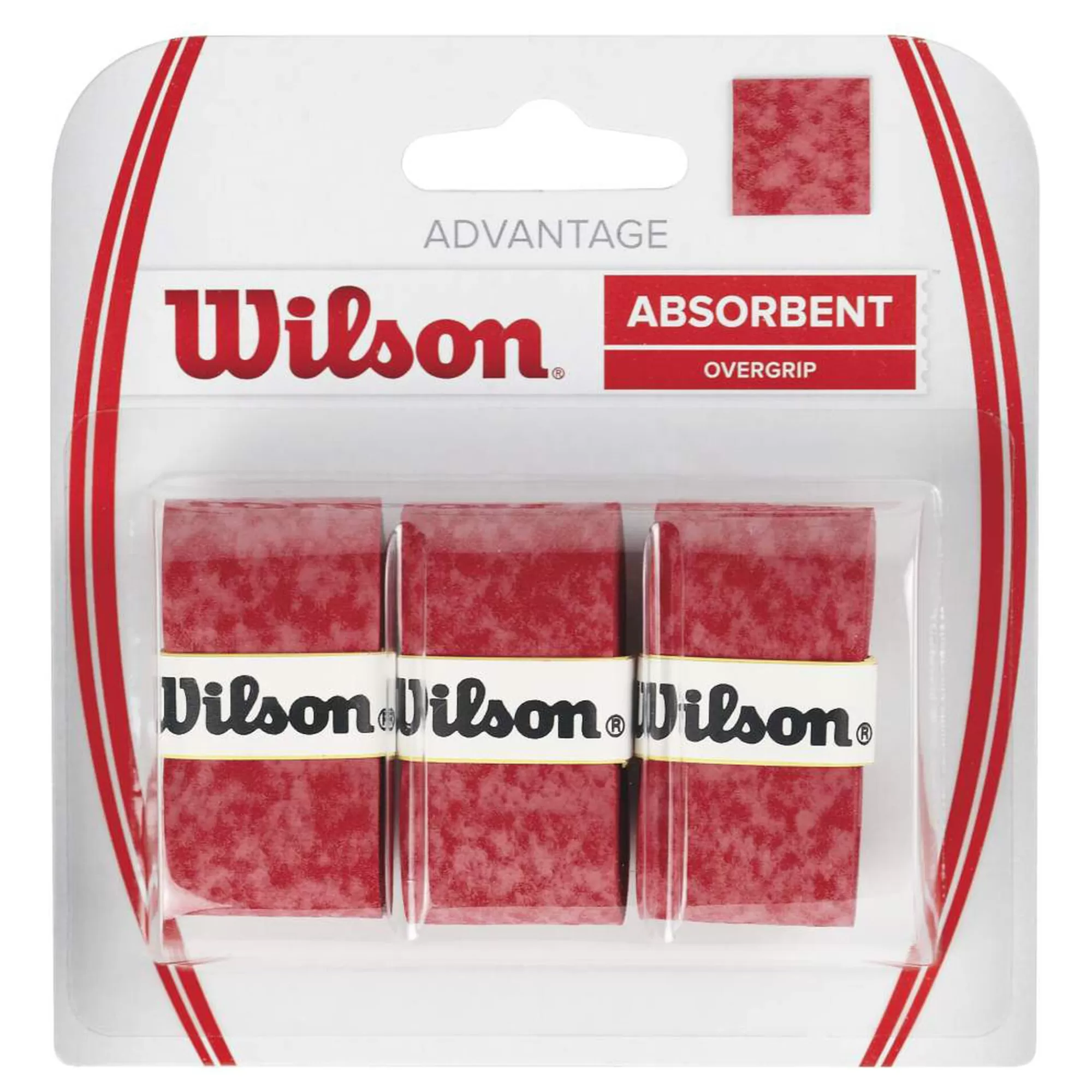 Advantage Overgrip 3 Pack - Red>Wilson Clearance