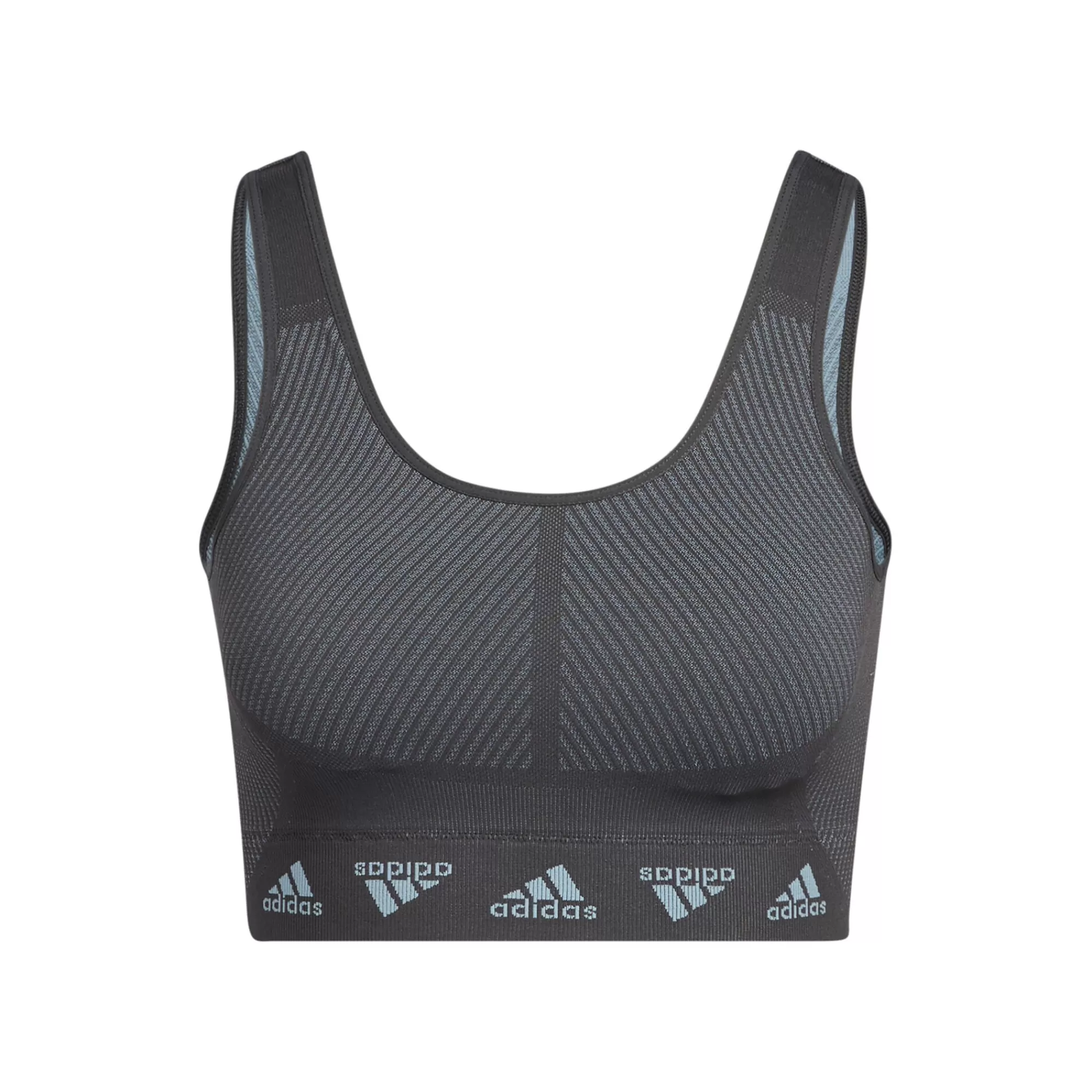 Aeroknit Sports Bras Women - Dark Grey>adidas Cheap