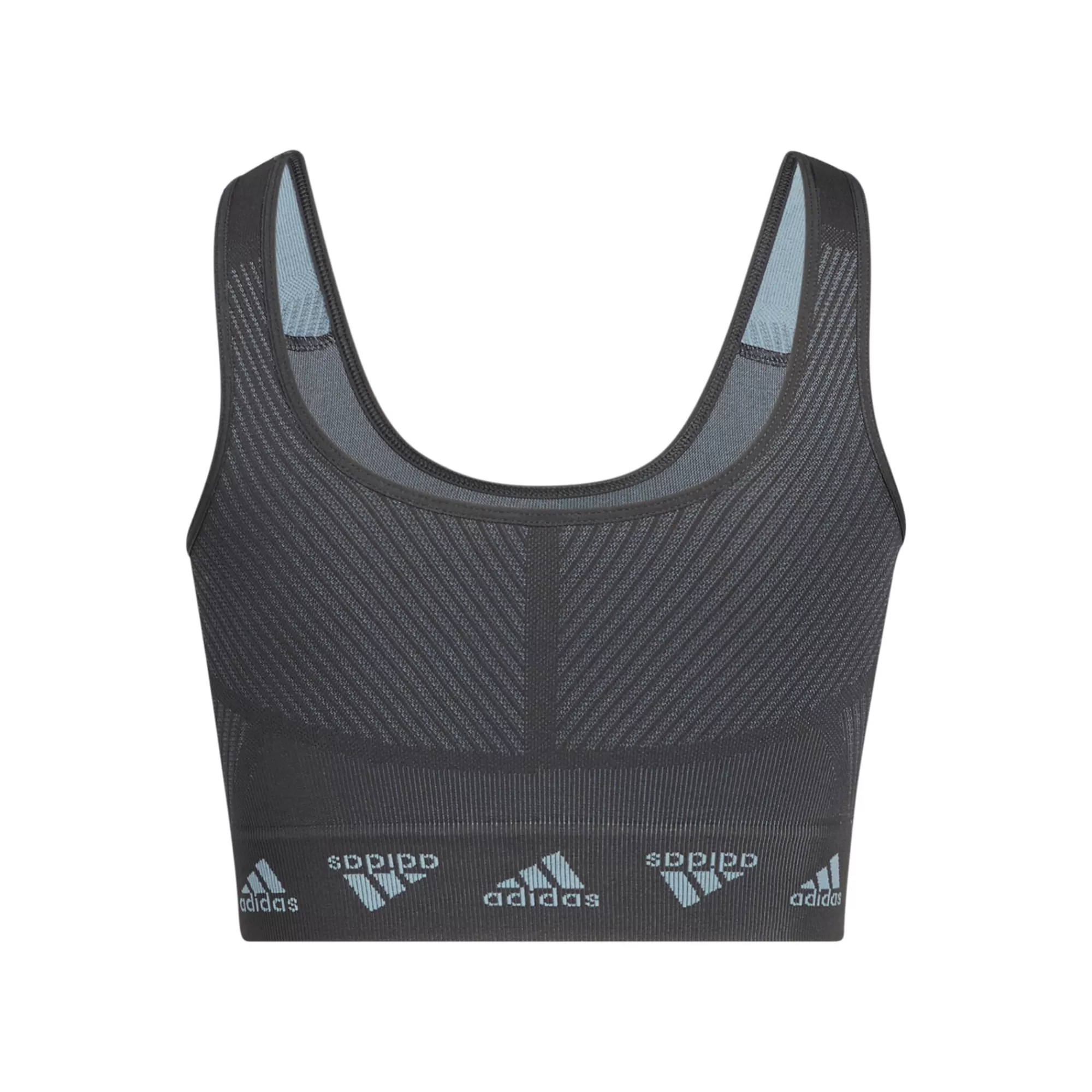 Aeroknit Sports Bras Women - Dark Grey>adidas Cheap
