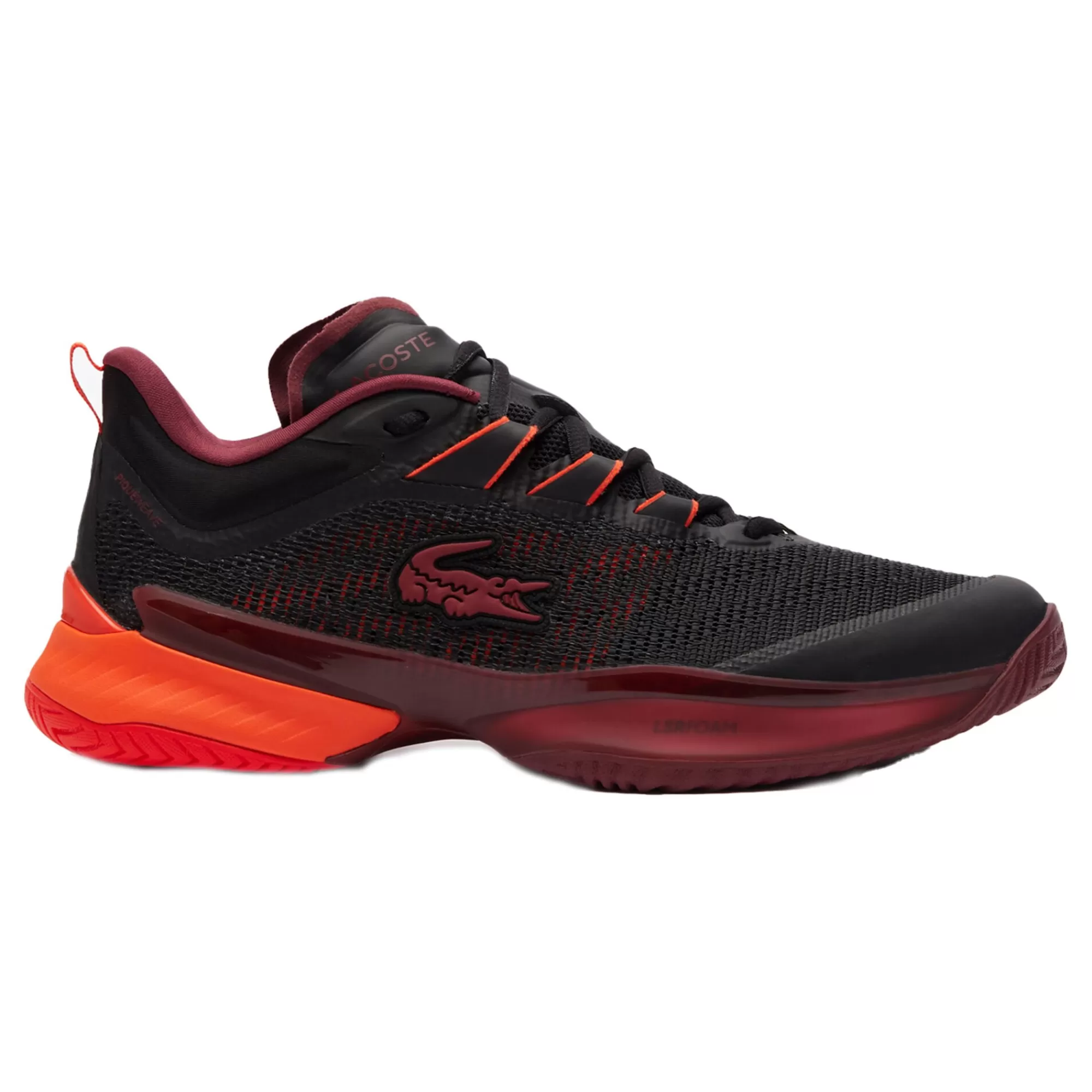 AG-LT Ultra Clay Court Shoe Men - Black, Dark Red>Lacoste New