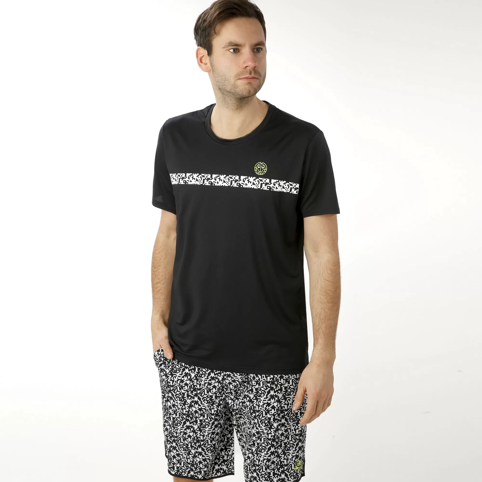 Aime Tech T-Shirt Special Edition Men - Black, White>BIDI BADU Fashion