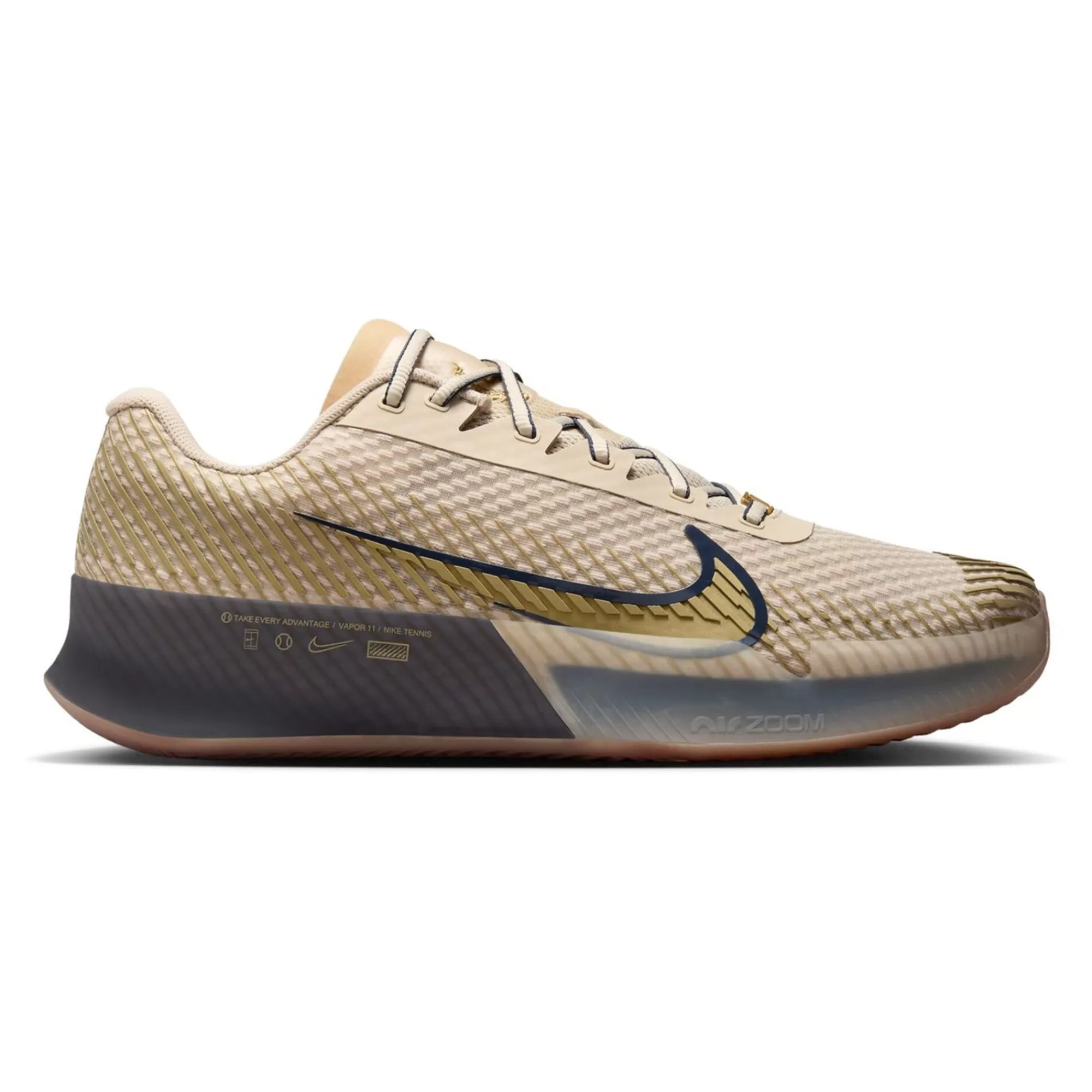 Air Zoom Vapor 11 PRM Clay Court Shoe Men - Beige, Dark Blue>Nike Best