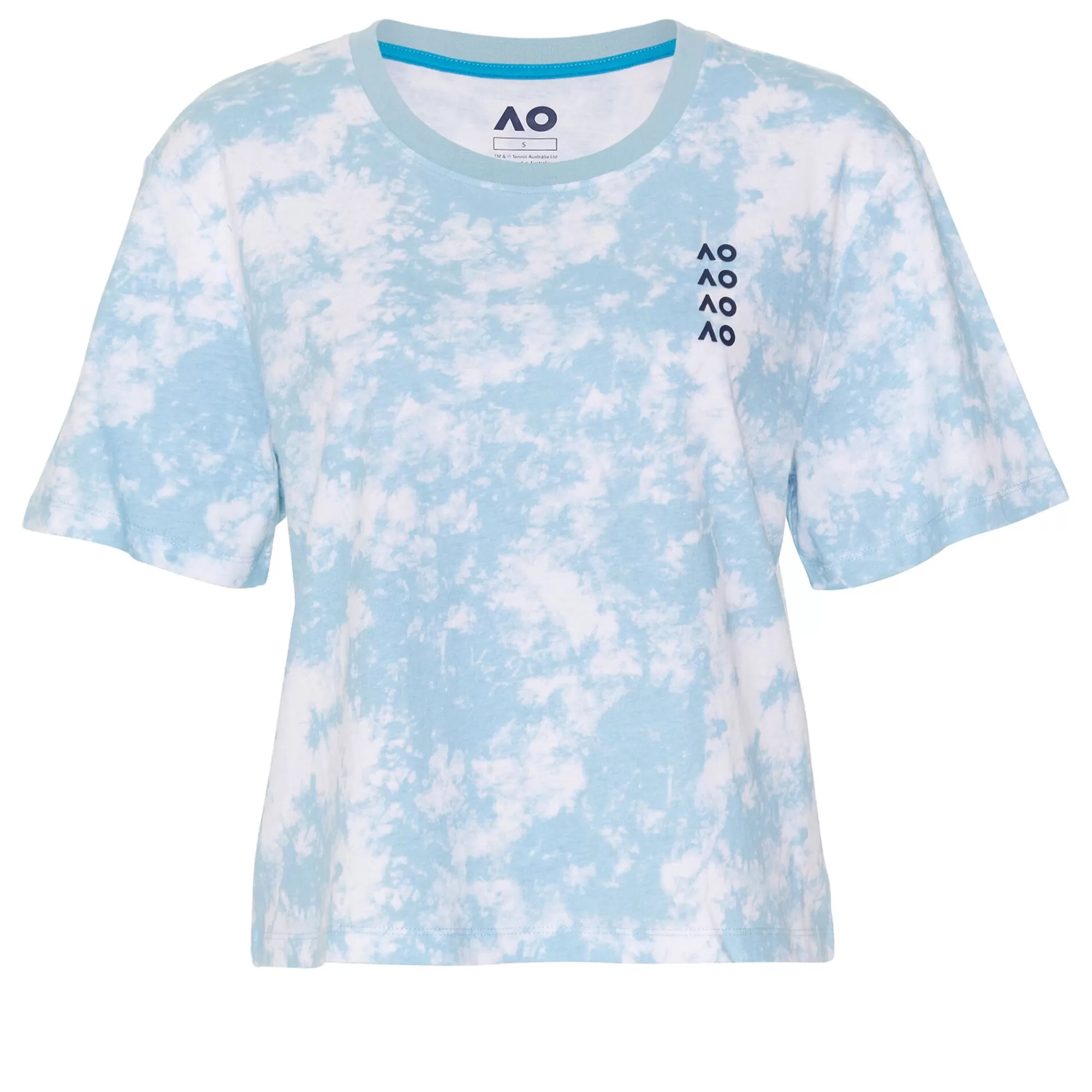 AO Tie Dye Cropped T-Shirt Women - Light Blue, White>Australian Open Cheap