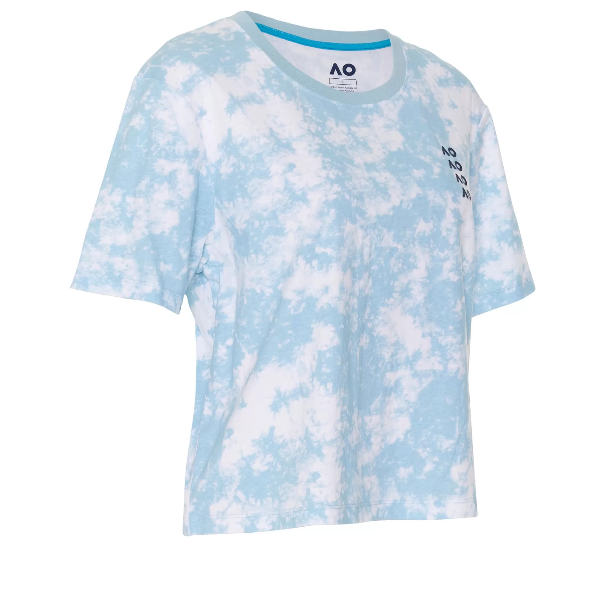 AO Tie Dye Cropped T-Shirt Women - Light Blue, White>Australian Open Cheap