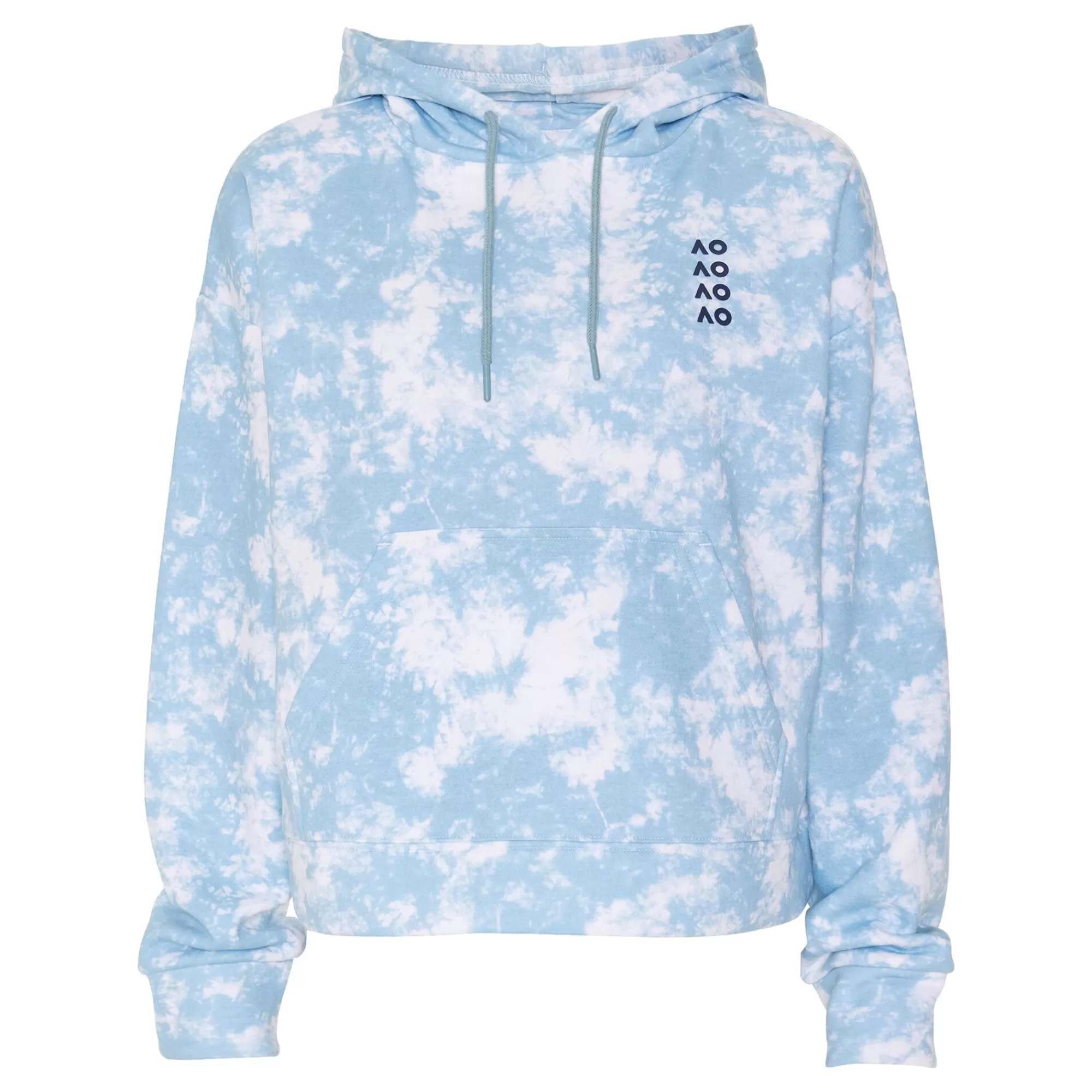 AO Tie Dye Hoody Women - Light Blue, White>Australian Open Shop