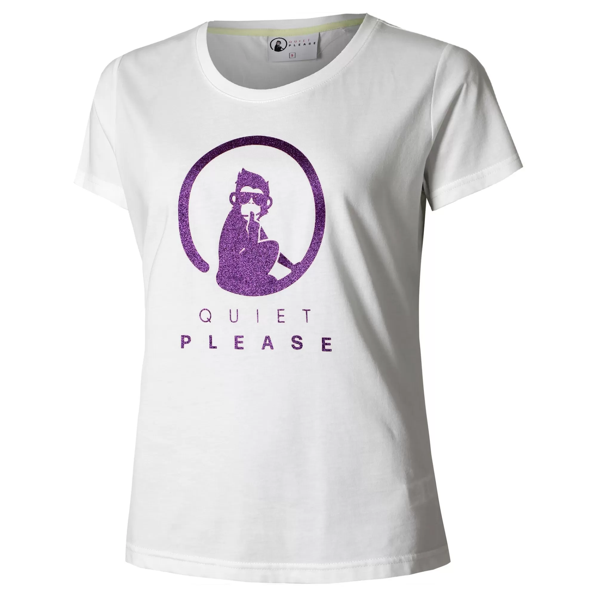 Baseline Glitter T-Shirt Women ->Quiet Please Best Sale