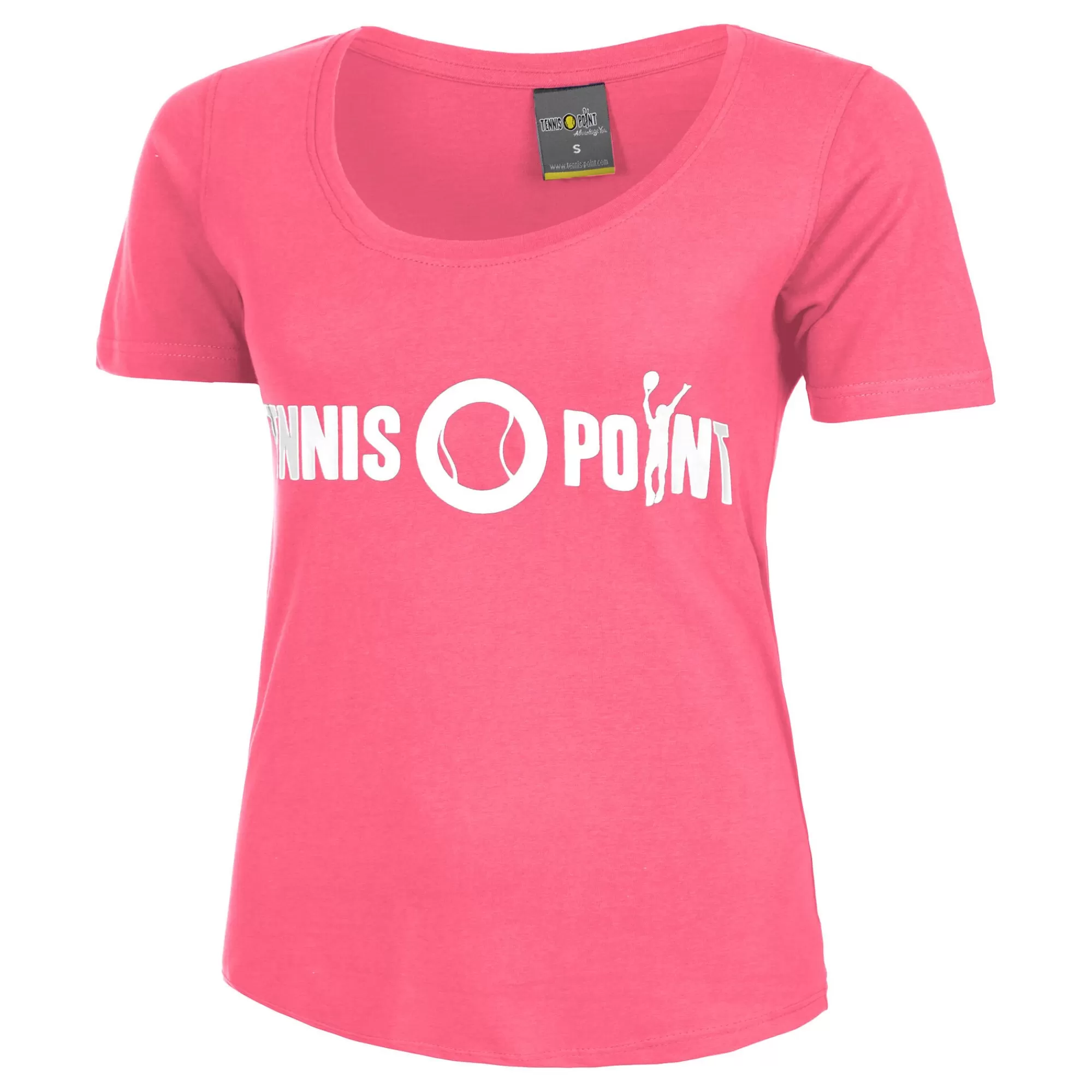 Basic Cotton T-Shirt Women - Pink, White>Tennis-Point Store