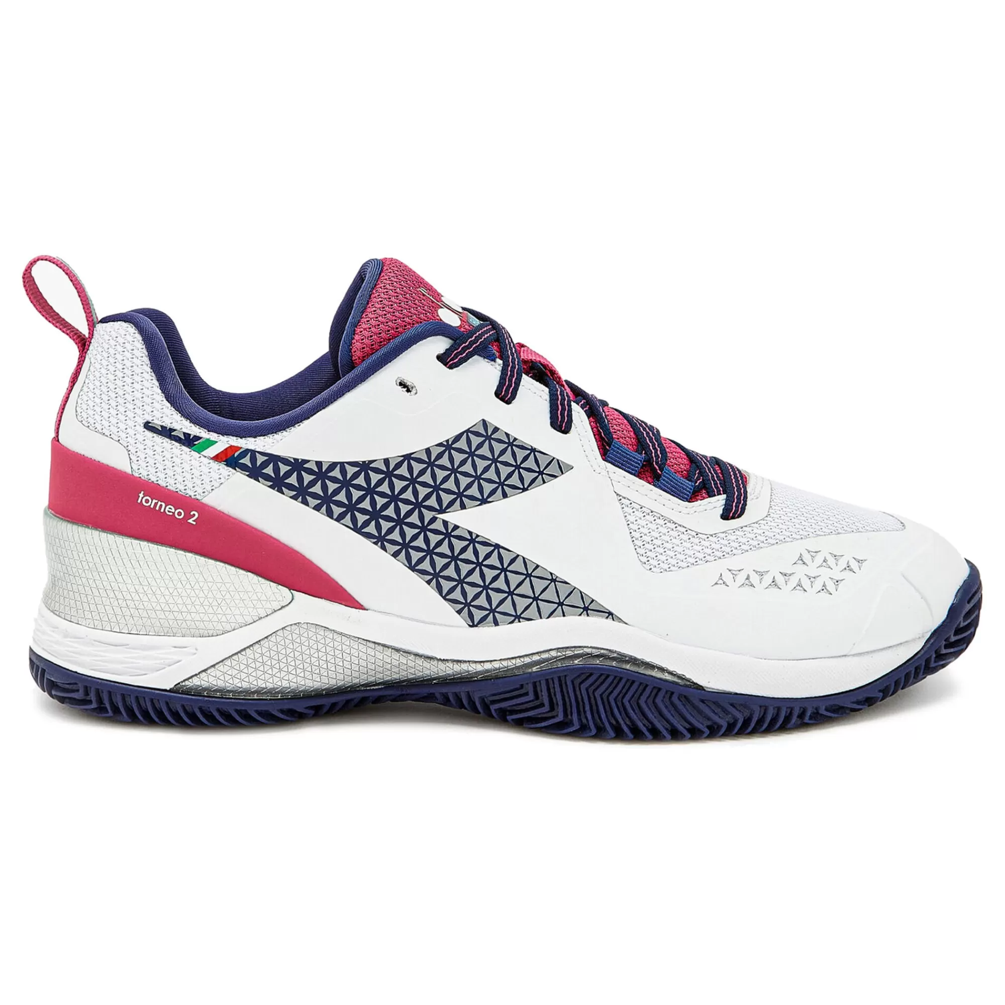 Blushield Torneo 2 Clay Court Shoe Women - White, Pink>Diadora Fashion