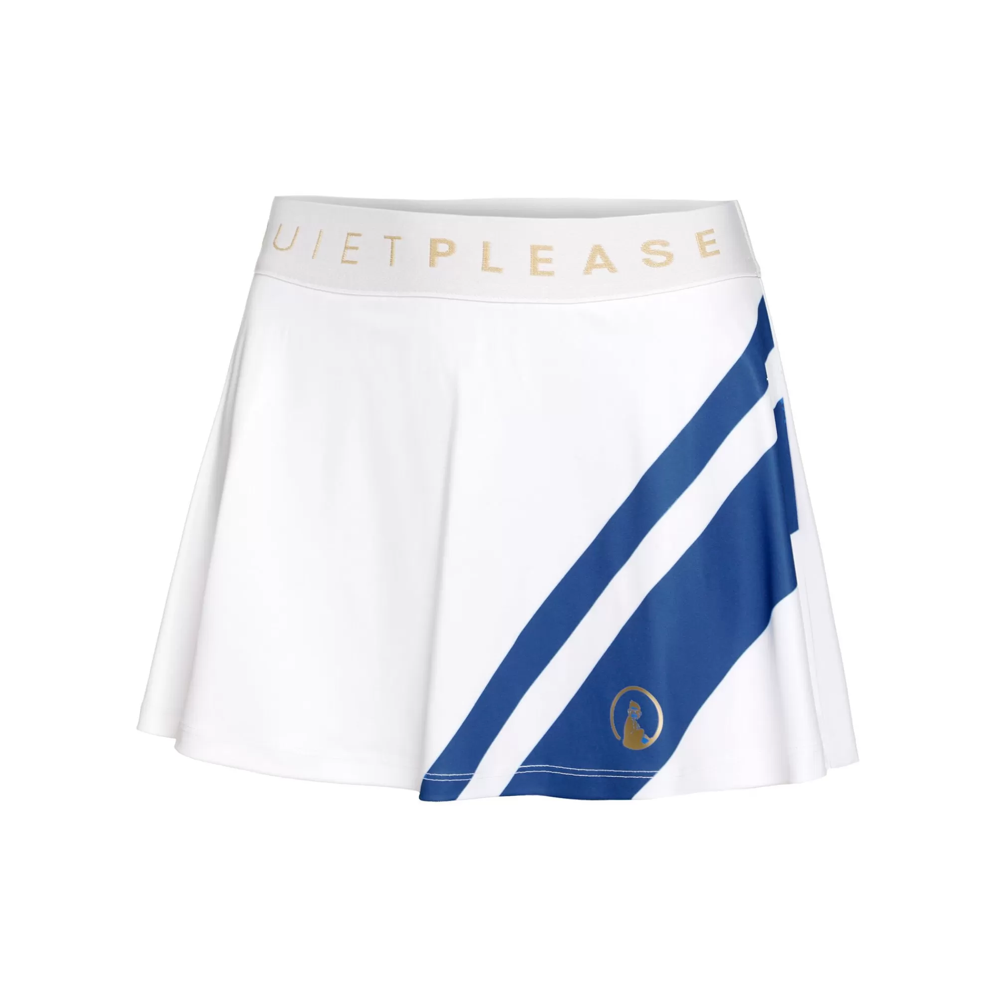 Bounce Skirt Women - White, Blue>Quiet Please Hot