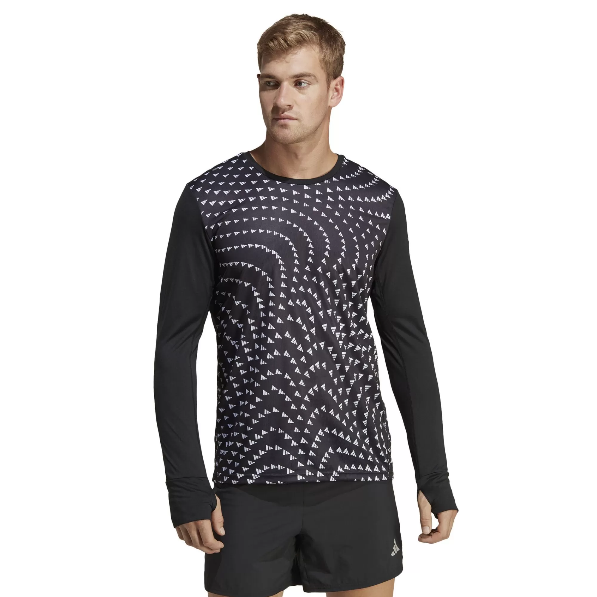 Brand Love Running Top Men - Black, White>adidas Hot