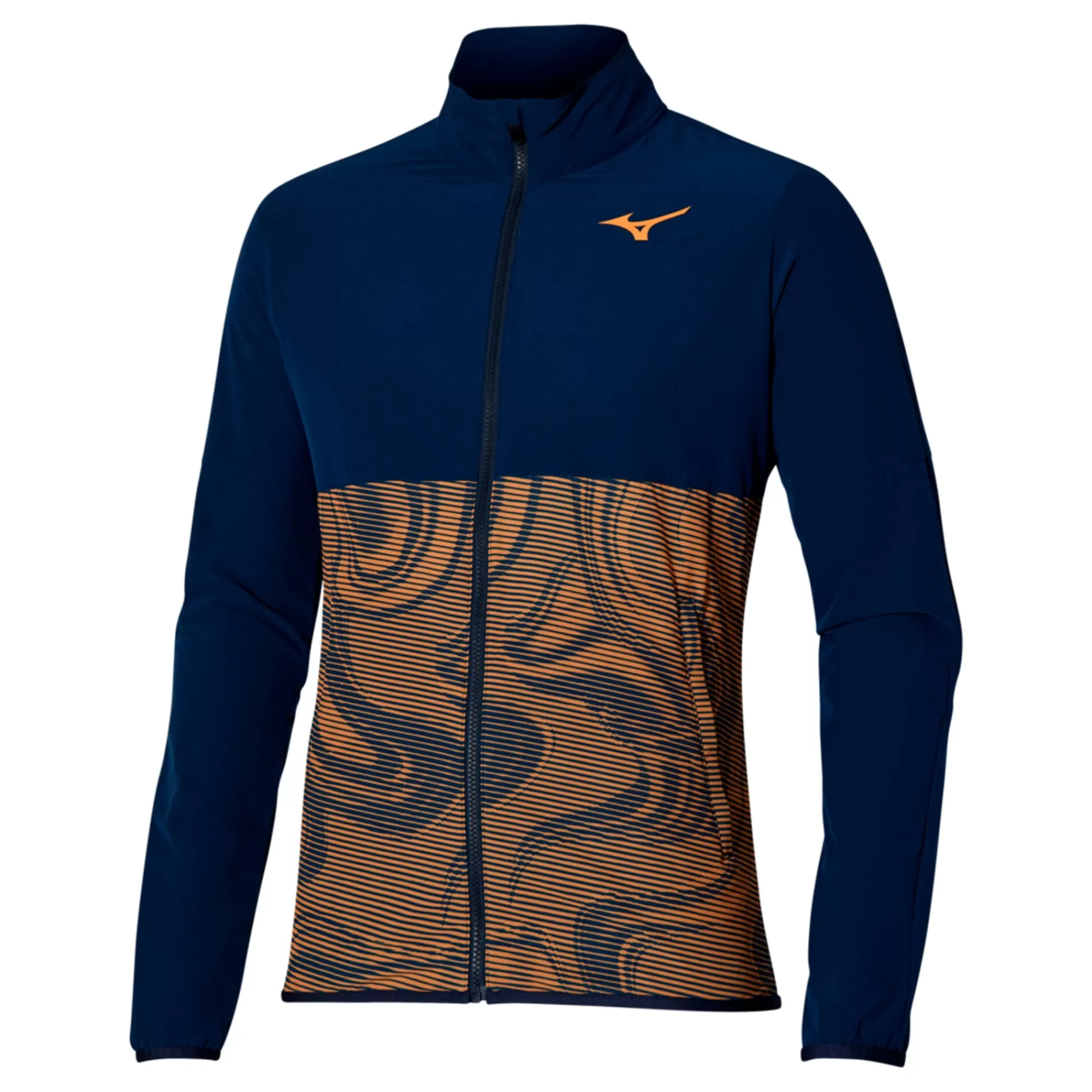 Charge Printed Training Jacket Men - Dark Blue, Orange>Mizuno Online