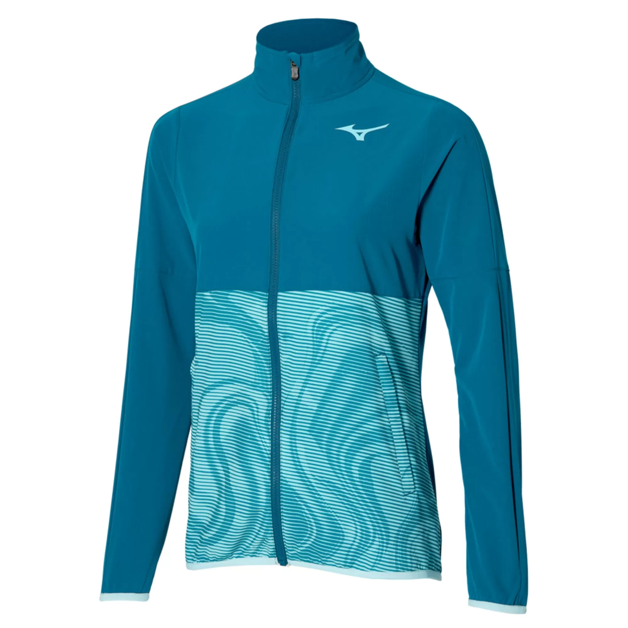 Charge Printed Training Jacket Women - Blue Grey, Light Blue>Mizuno Outlet