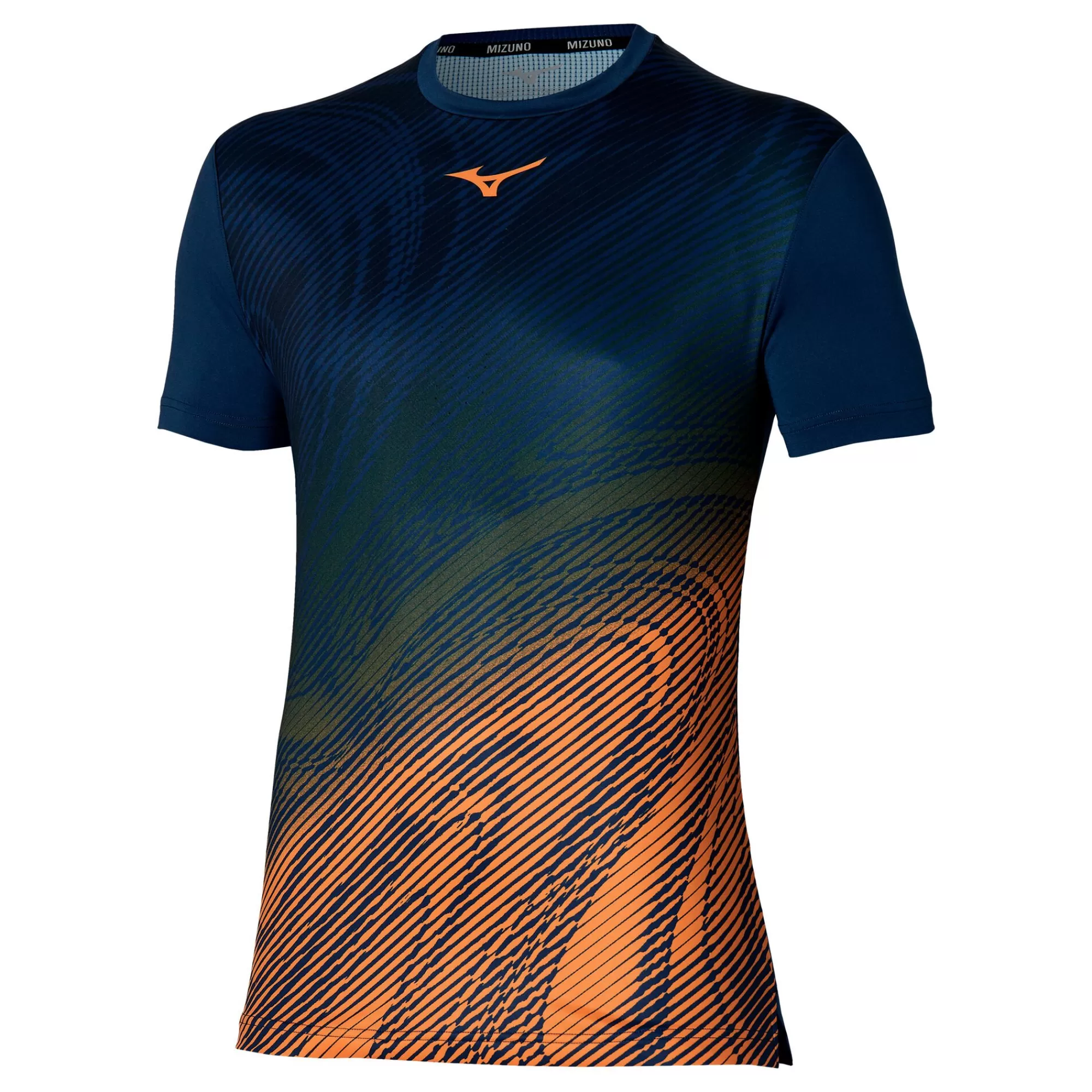 Charge Shadow Graphic T-Shirt Men - Dark Blue, Orange>Mizuno Hot