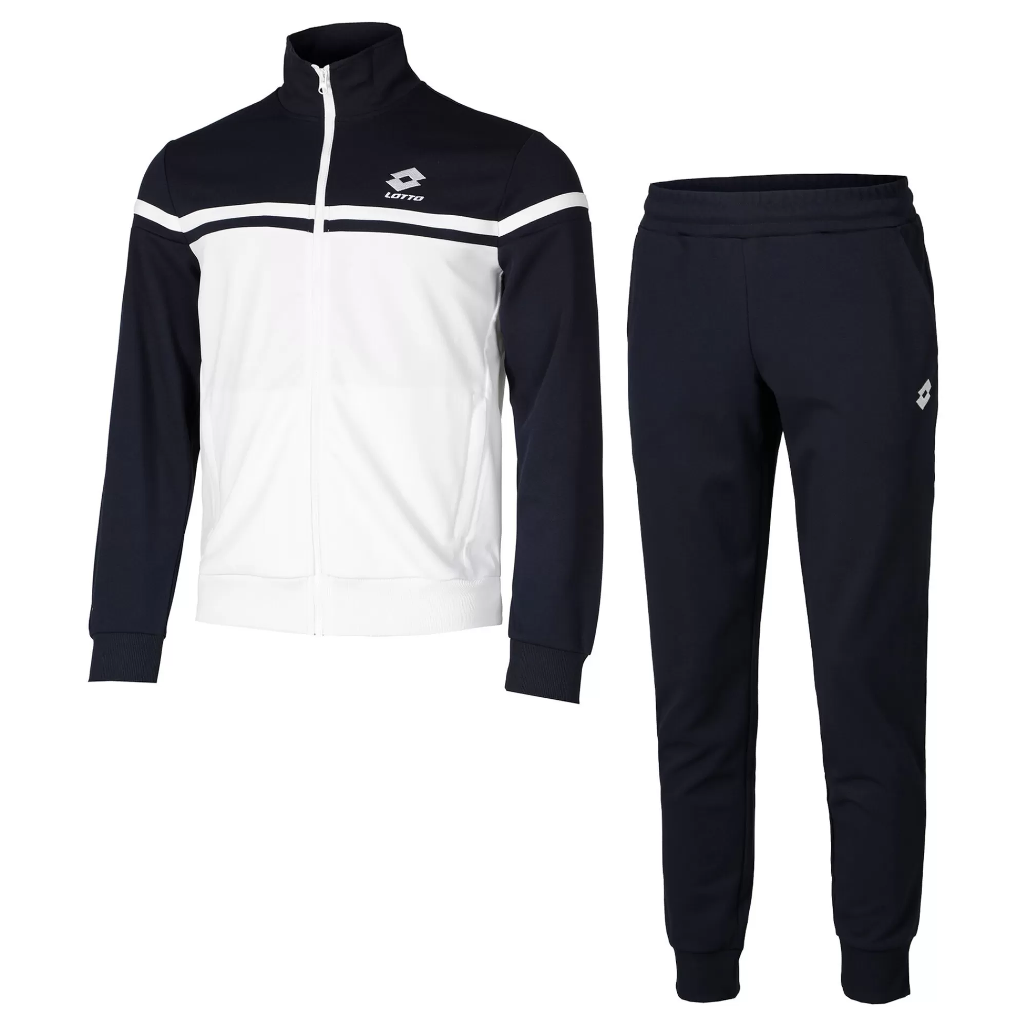 Circle Tracksuit Men - White, Dark Blue>Lotto Hot