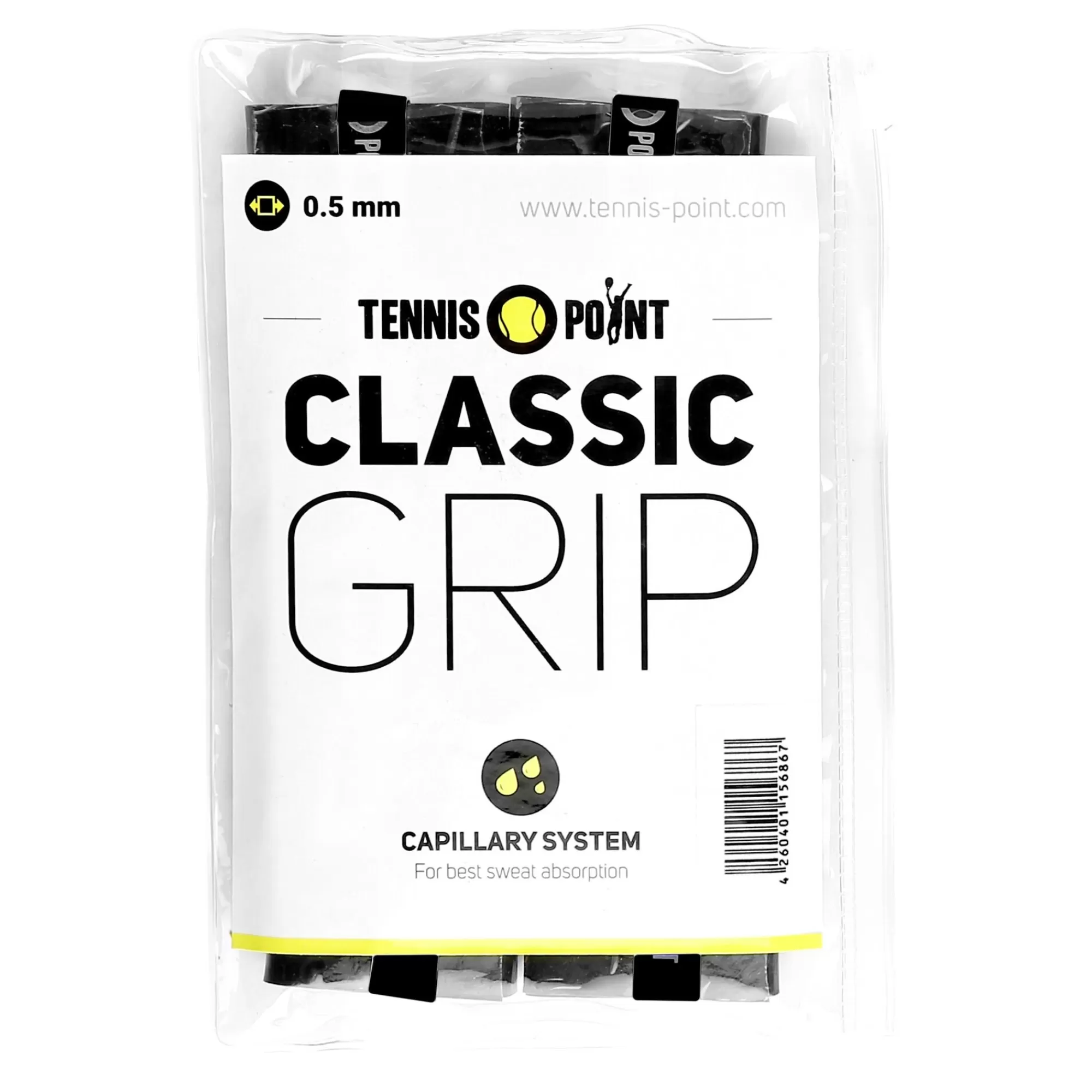 Classic Grip 12 Pack - Black>Tennis-Point Online