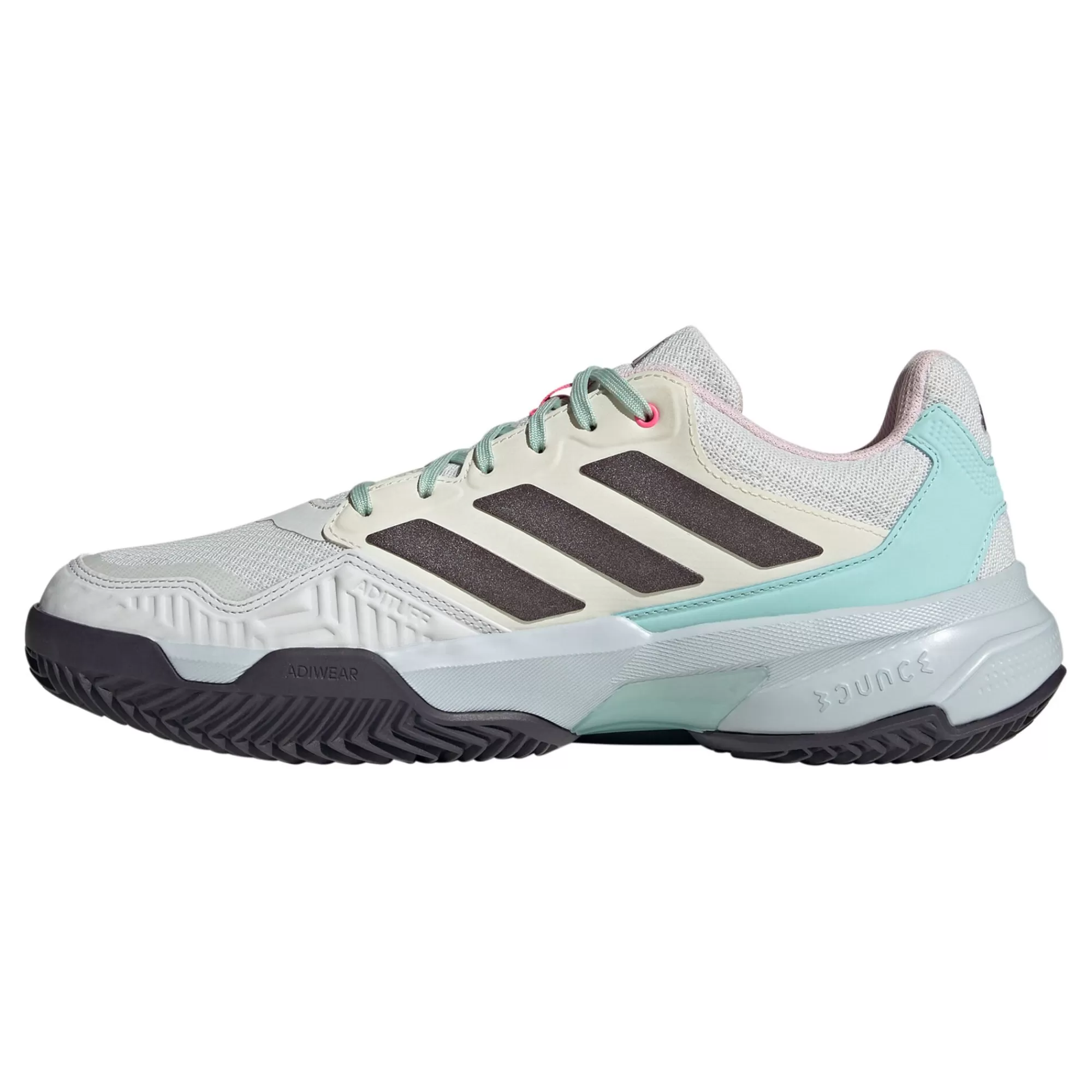 CourtJam Control 3 Clay Court Shoe Men - White, Grey>adidas Outlet