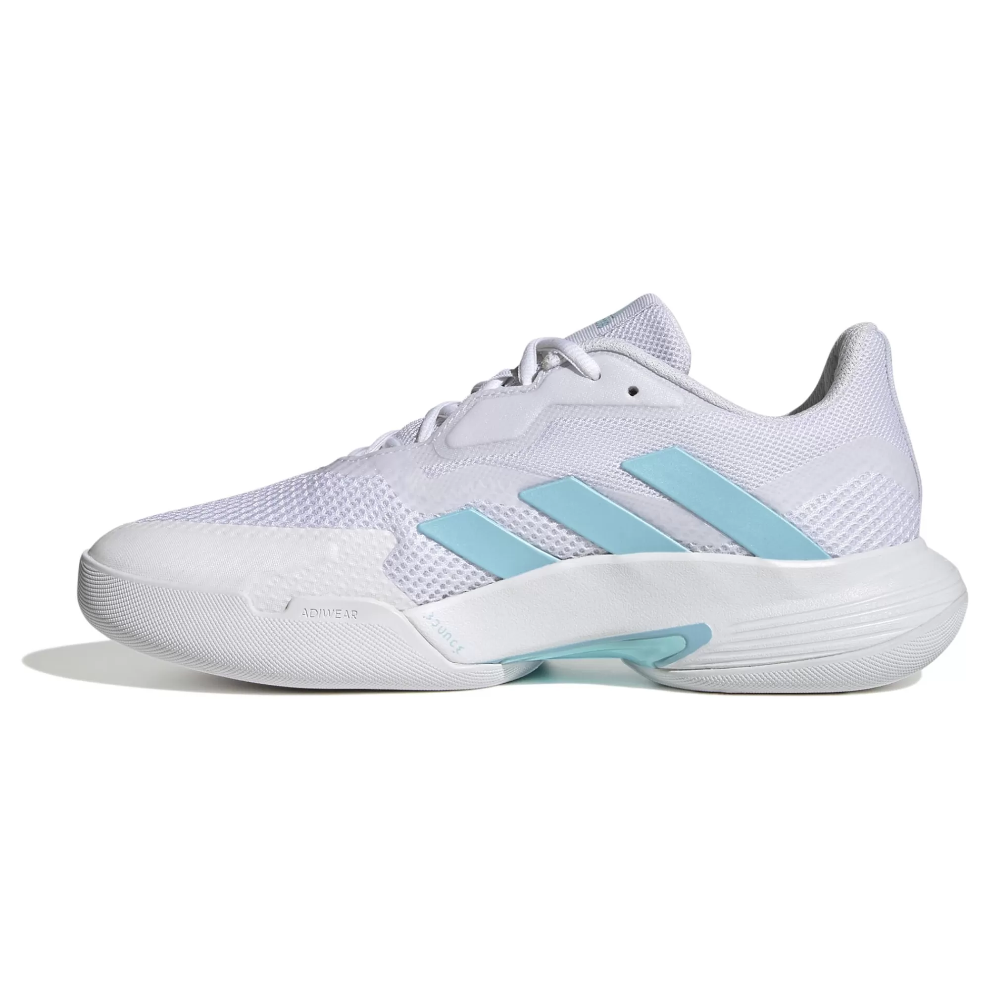 CourtJam Control Carpet Shoe Women - White, Turquoise>adidas Clearance