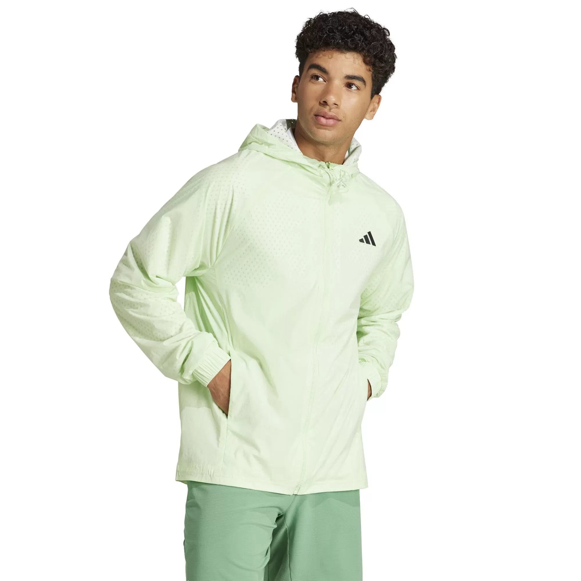Cover-up Pro Zip Hoodie Men - Light Green>adidas Cheap