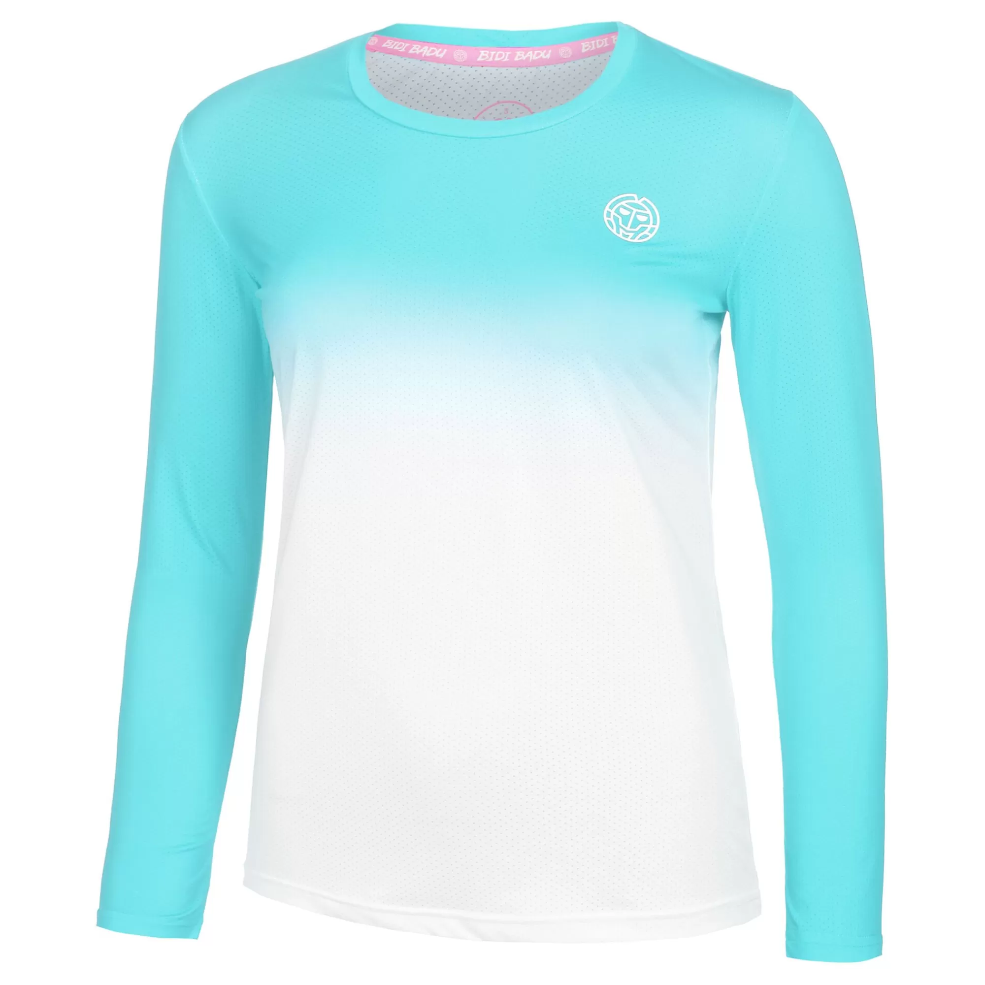Crew Gradiant Long Sleeve Women - Turquoise, White>BIDI BADU Best Sale