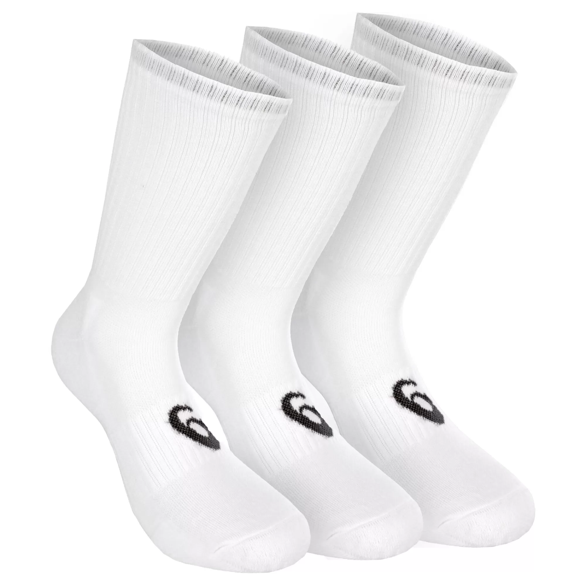Crew Sports Socks 3 Pack - White, Black>ASICS Clearance