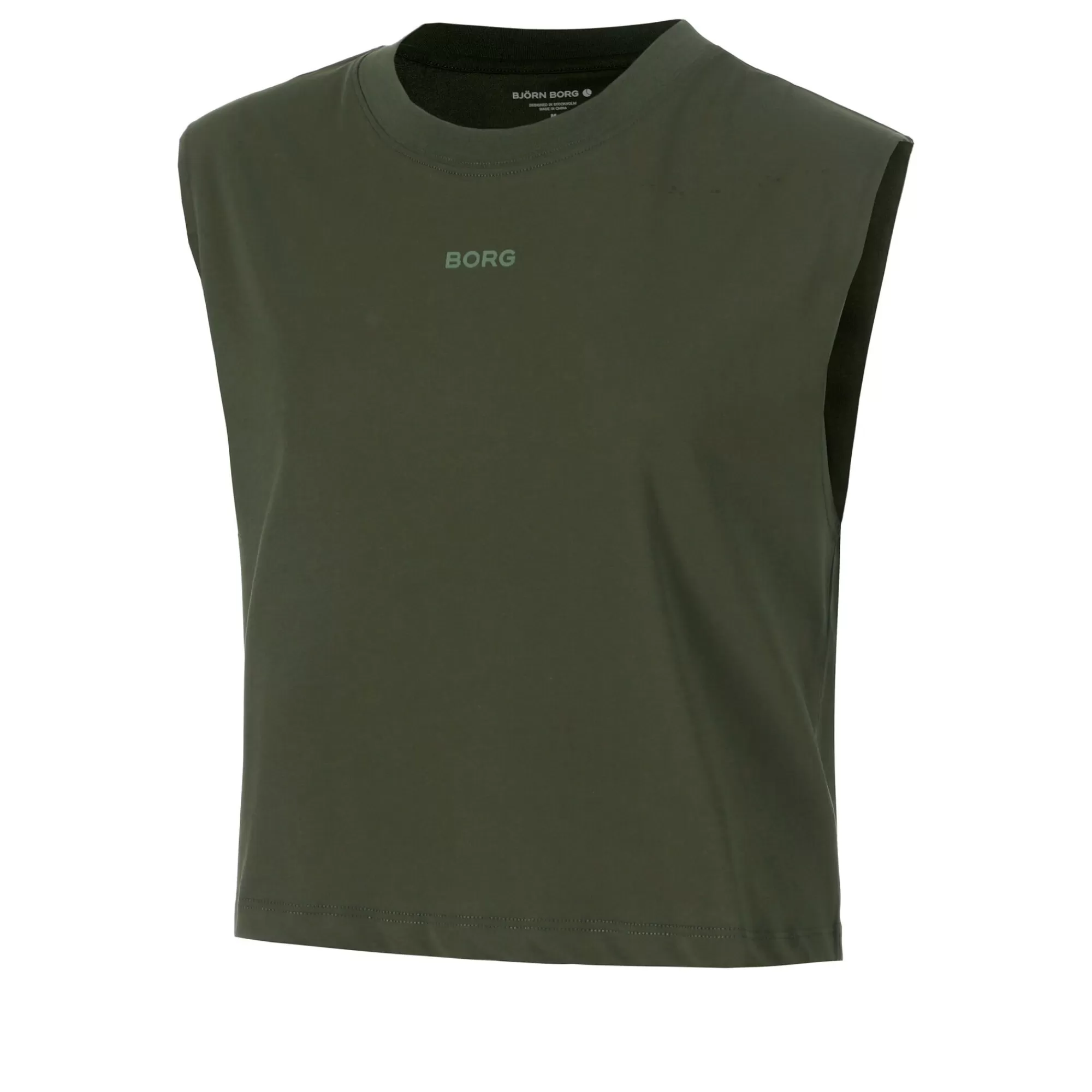 Cropped Tank Top Women - Dark Green>Björn Borg Best