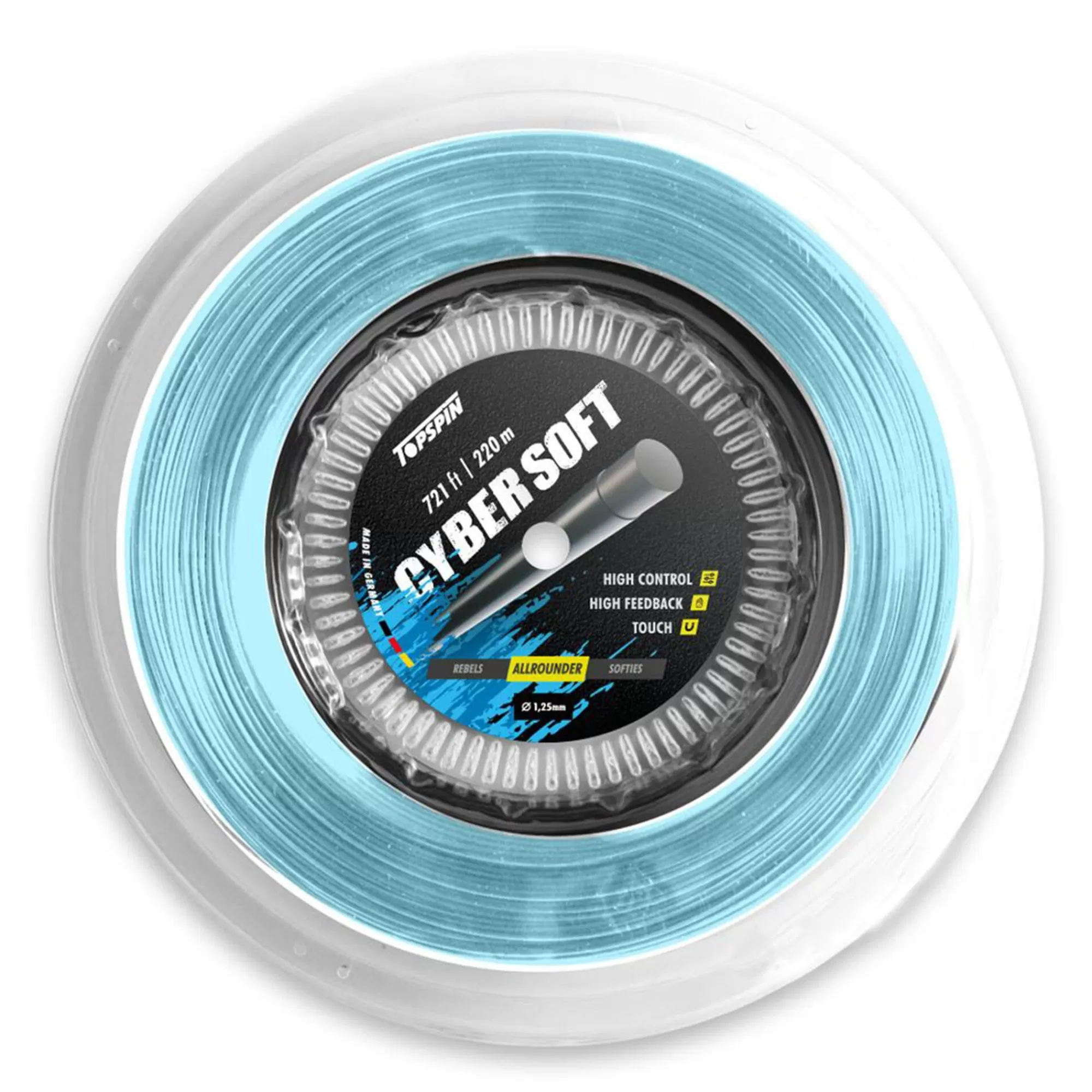 Cyber Soft 220m String Reel - Light Blue>Topspin Clearance