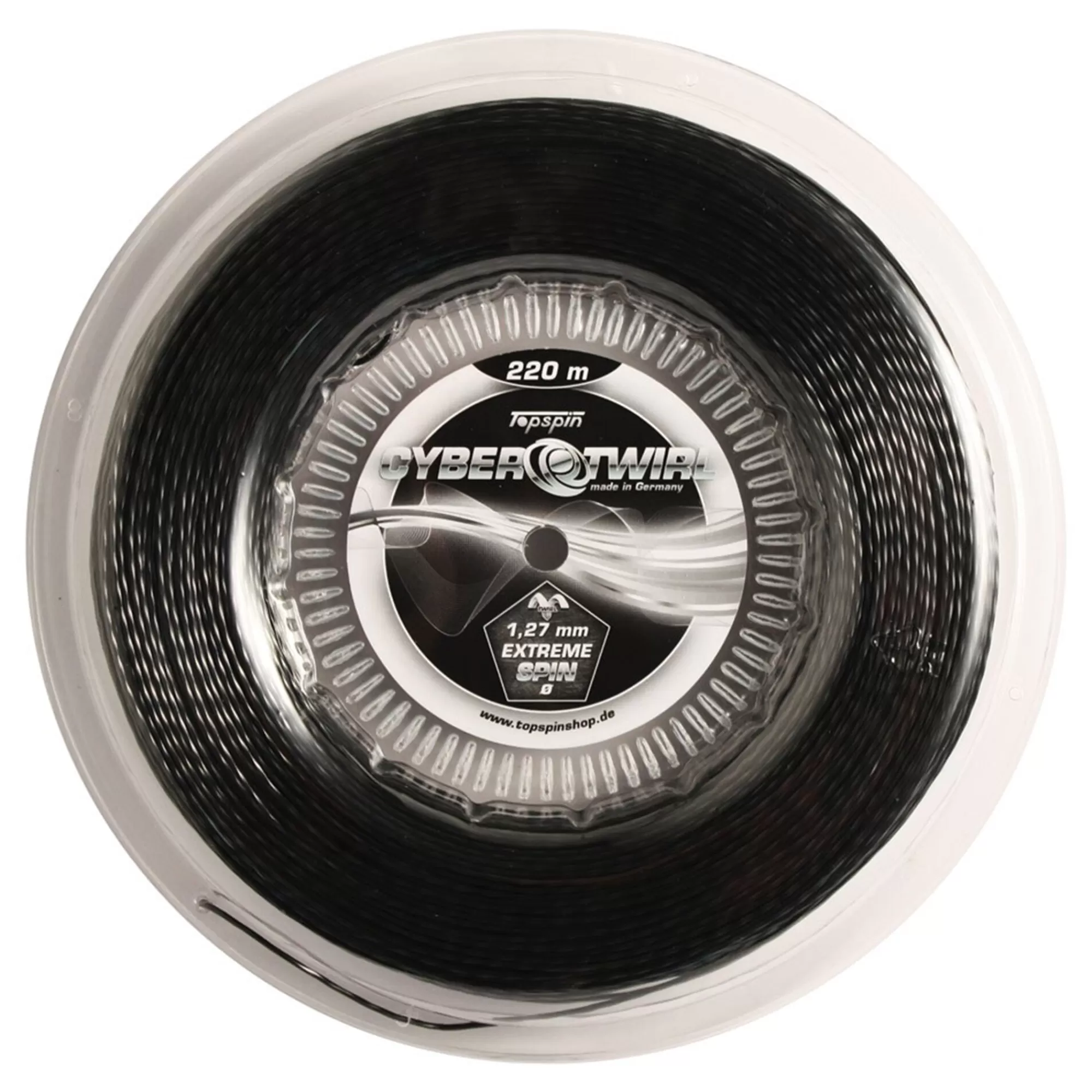 Cyber Twirl 220m String Reel - Black>Topspin Clearance