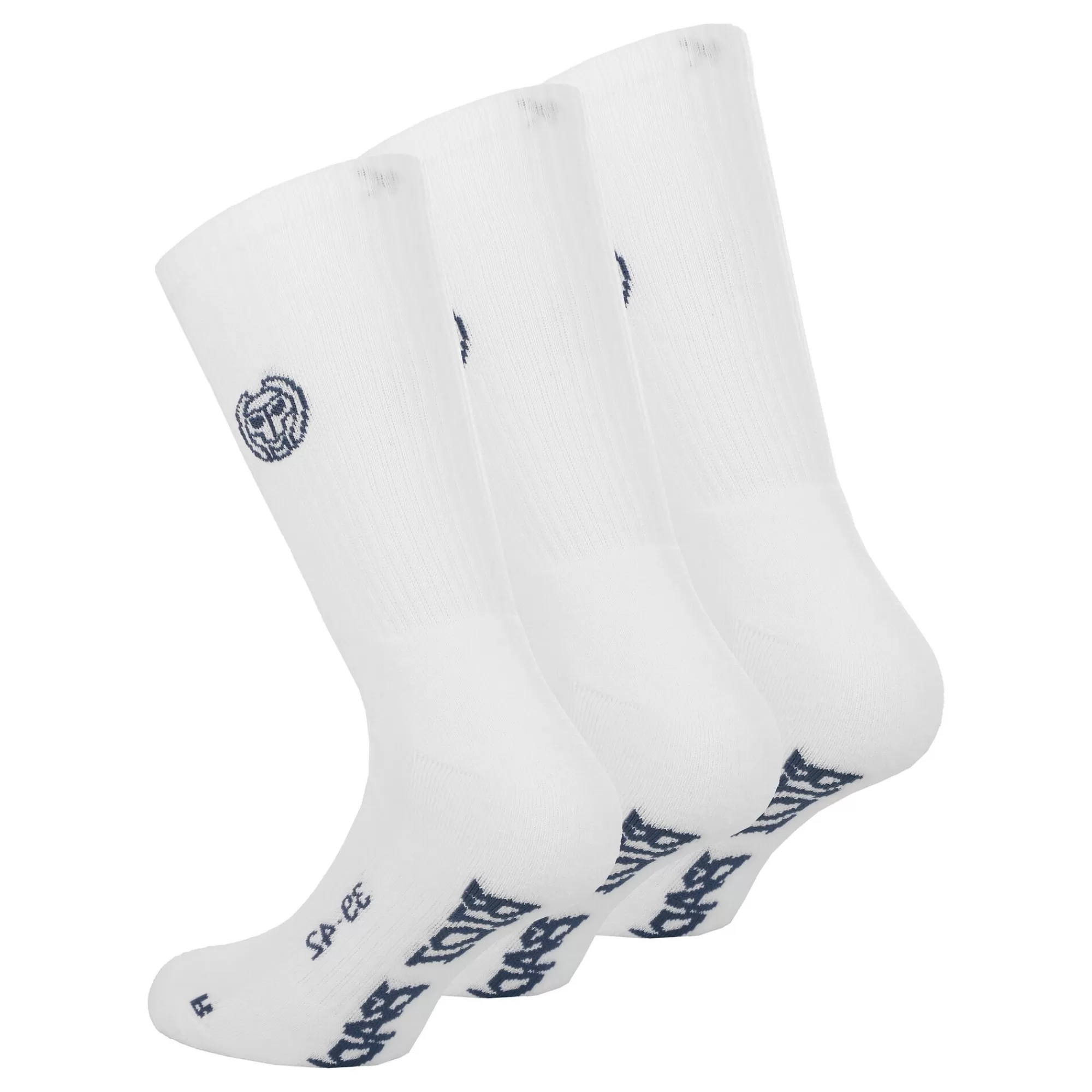Don Carlito Crew Move Tennis Socks 3 Pack - White, Black>BIDI BADU Fashion