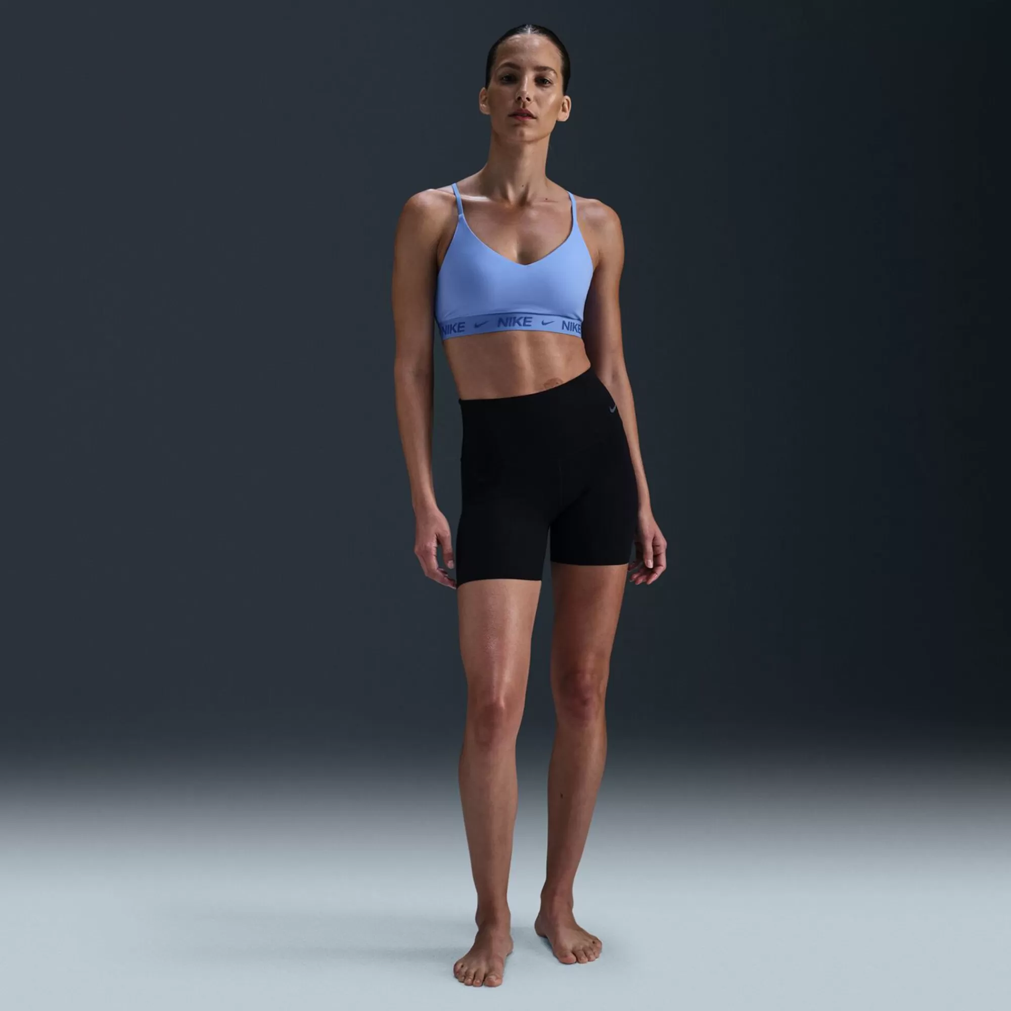 Dri-Fit Indy Light Support Sports Bras Women - Light Blue>Nike Best Sale