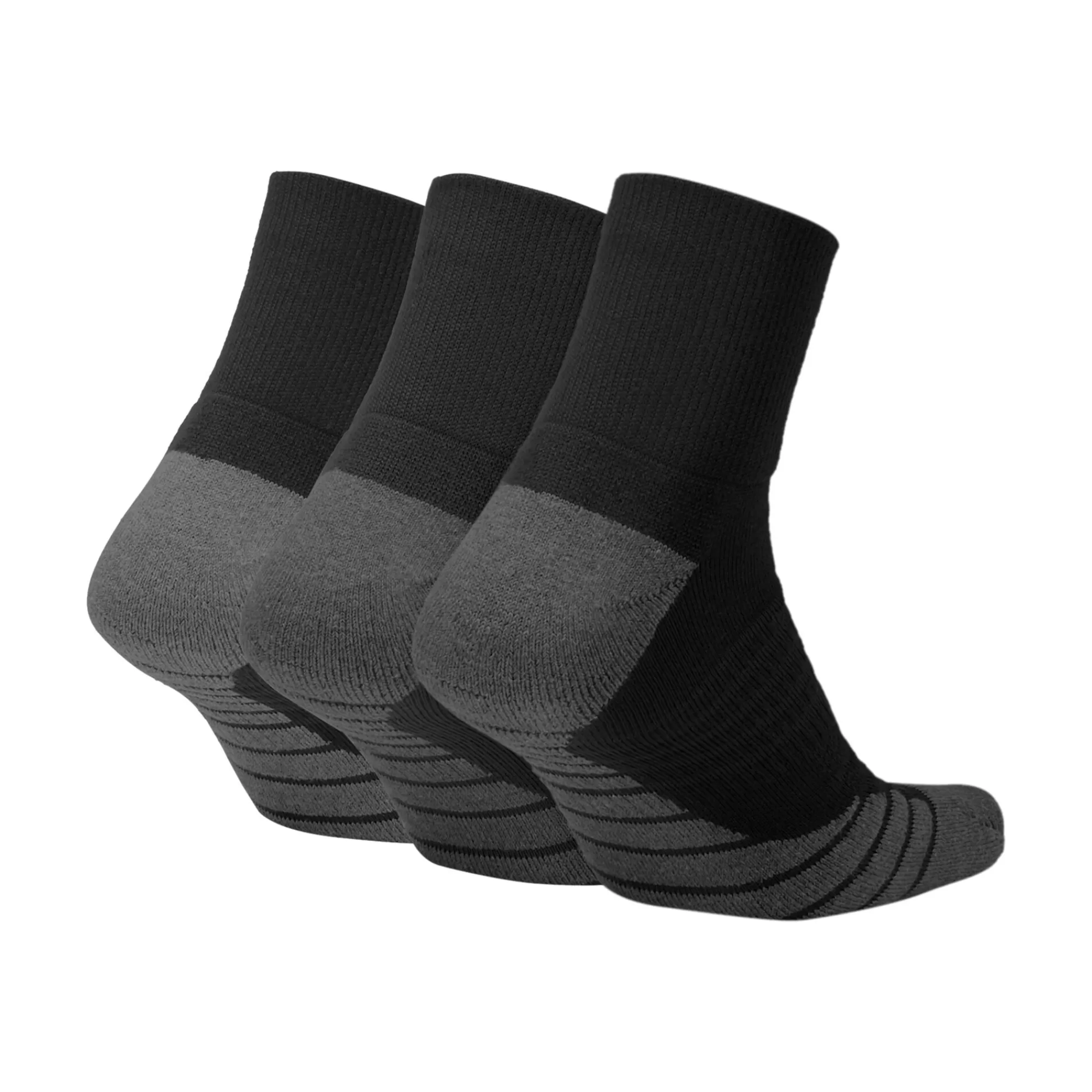 Dry Cushion Quarter Sports Socks 3 Pack - Black, Anthracite>Nike Cheap