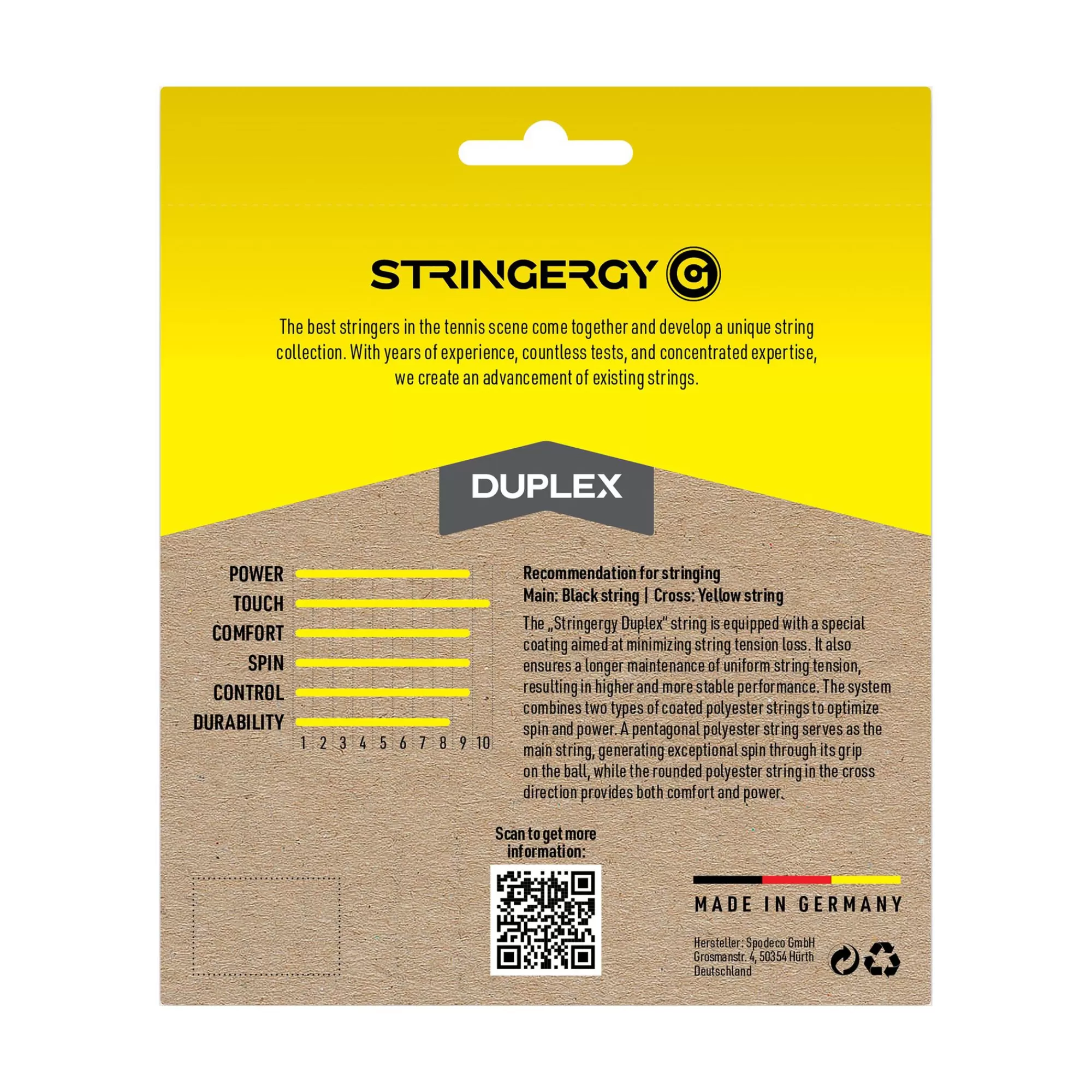 Duplex String Set 2x 6m - Black, Yellow>Stringergy Cheap