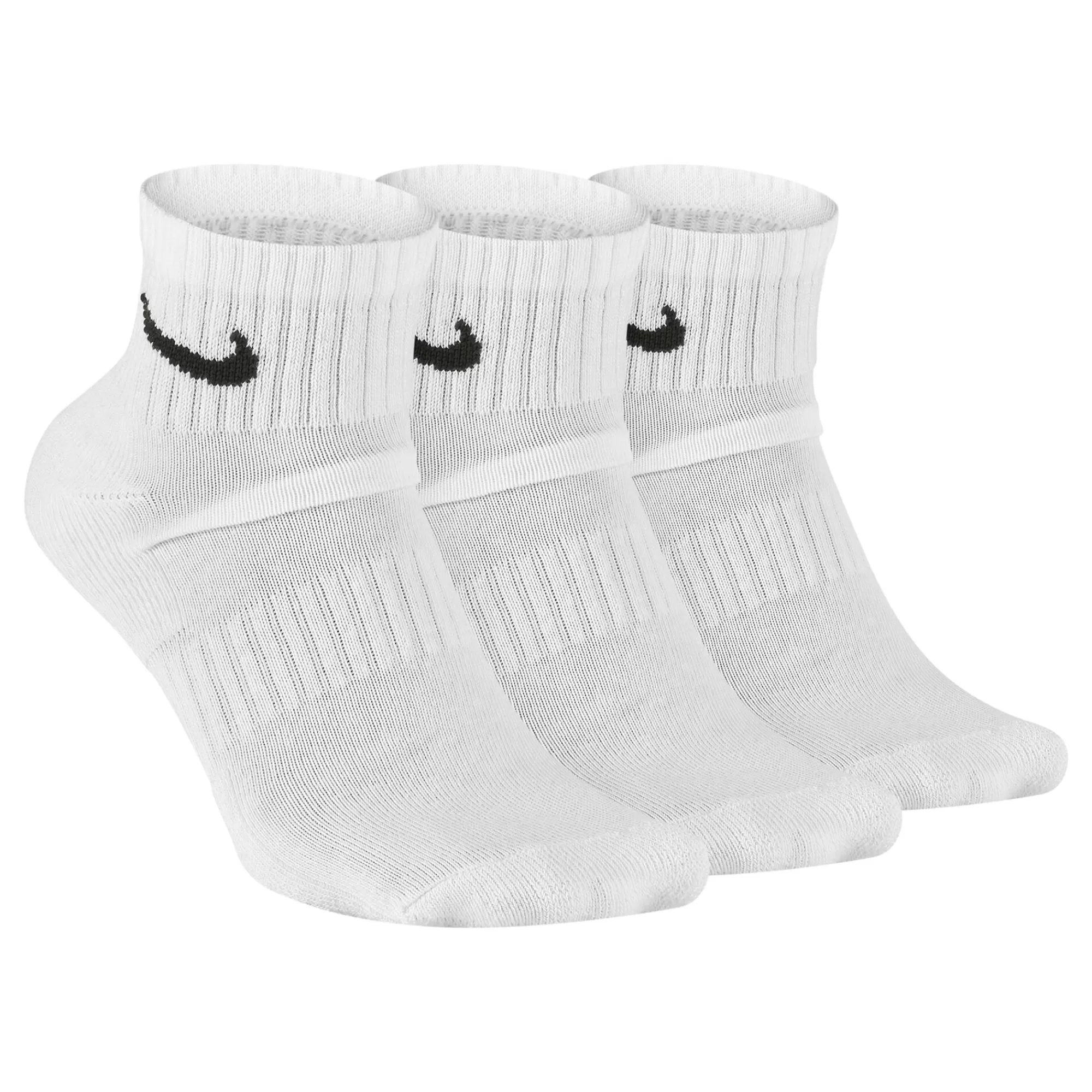 Everyday Cush Ankle Sports Socks 3 Pack - White, Black>Nike Online