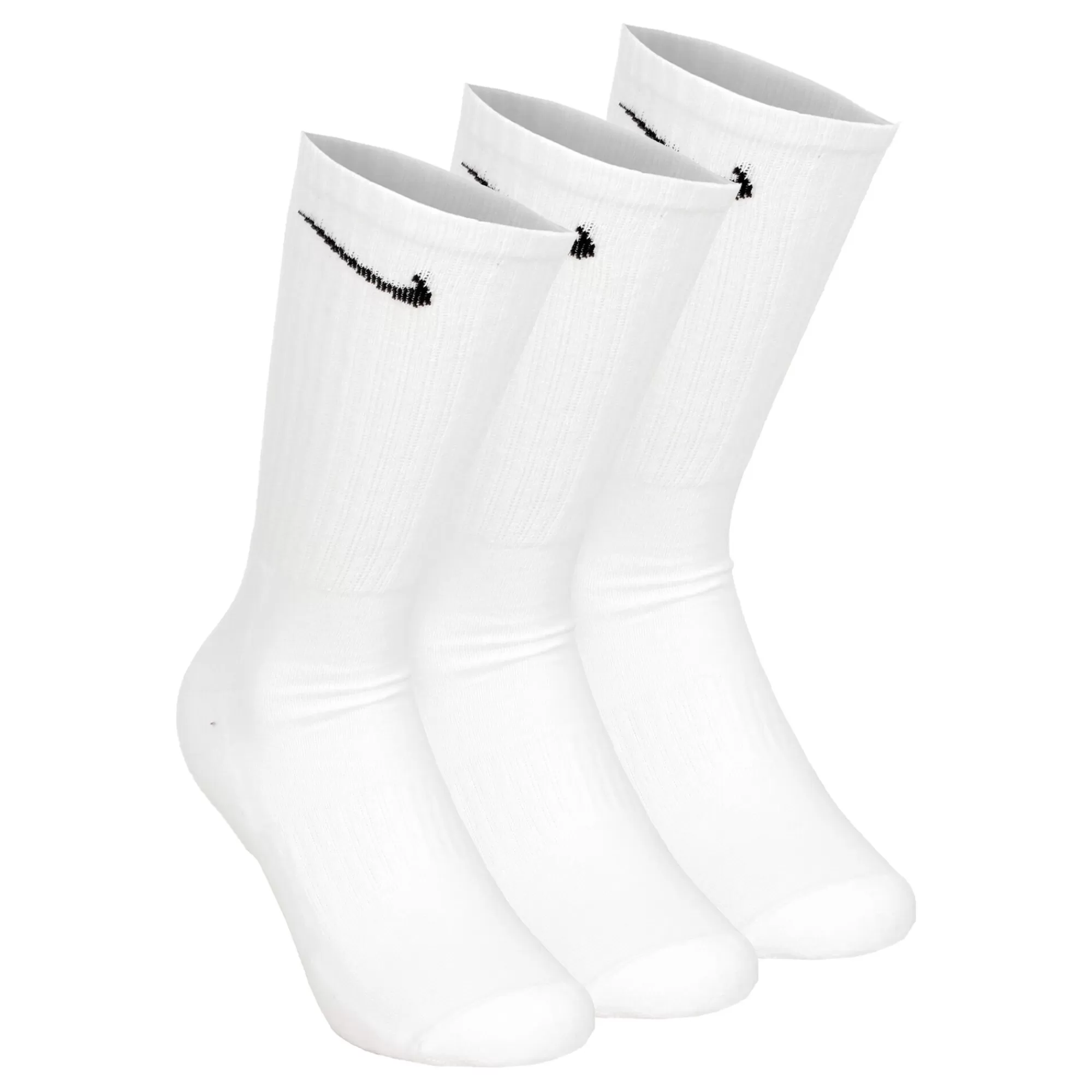 Everyday Cush Crew Sports Socks 3 Pack - White, Black>Nike Best