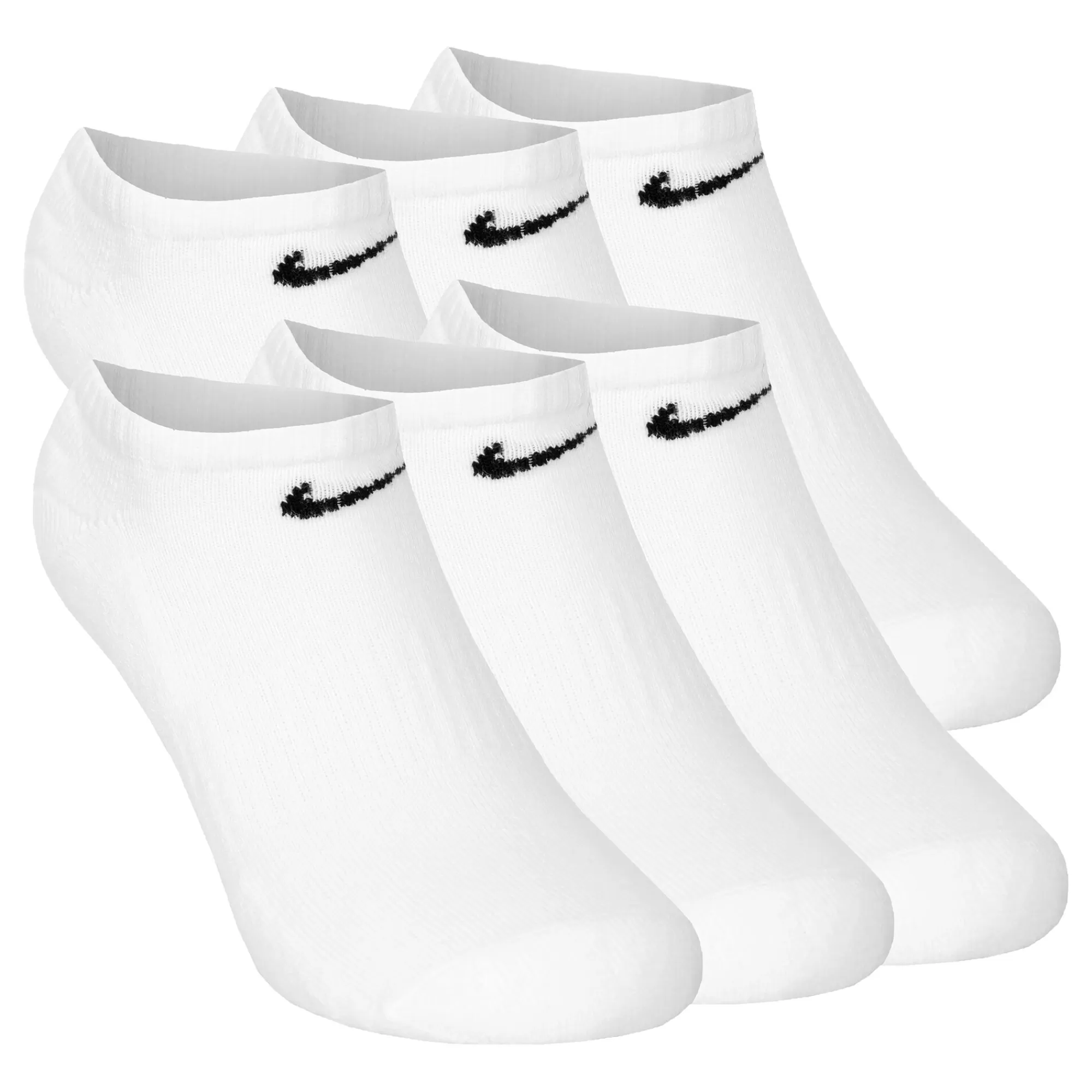 Everyday No-Show Tennis Socks 6 Pack - White, Black>Nike Hot