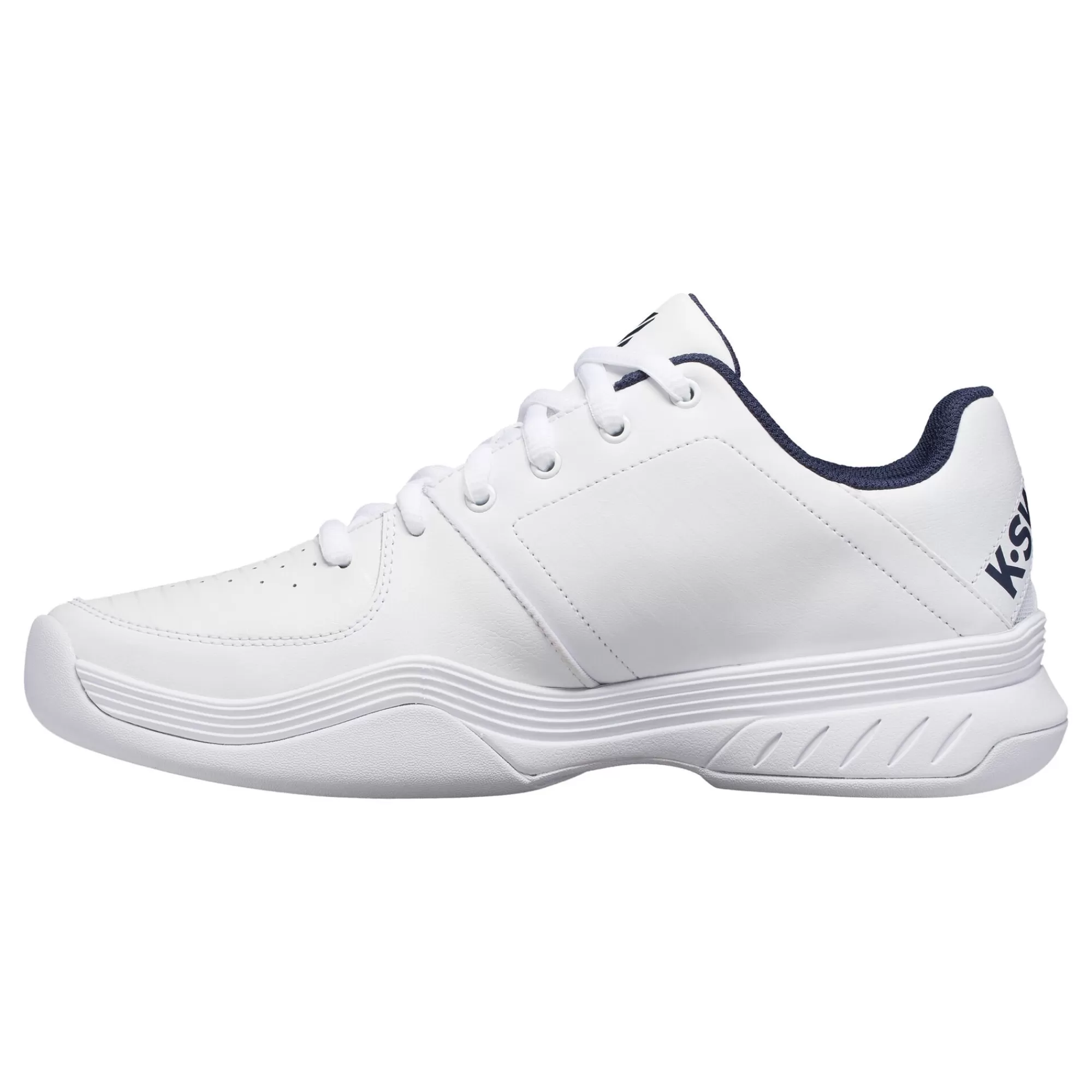 Express Court Carpet Shoe Men - White, Dark Blue>K-Swiss Cheap