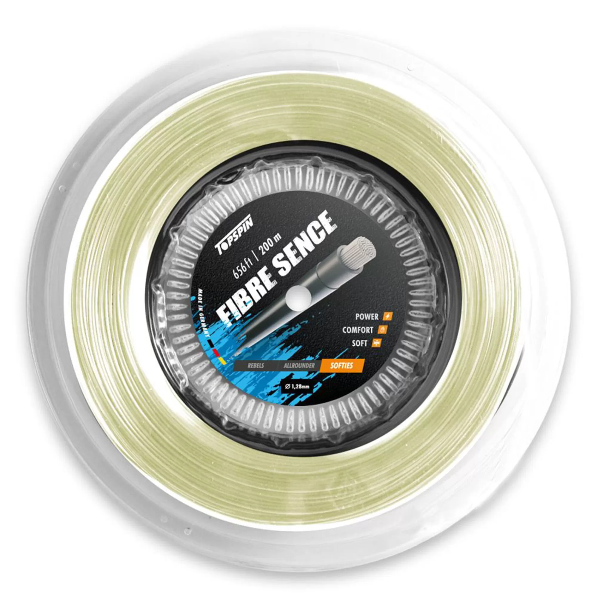 Fibre Sence 200m String Reel - Ecru>Topspin Hot