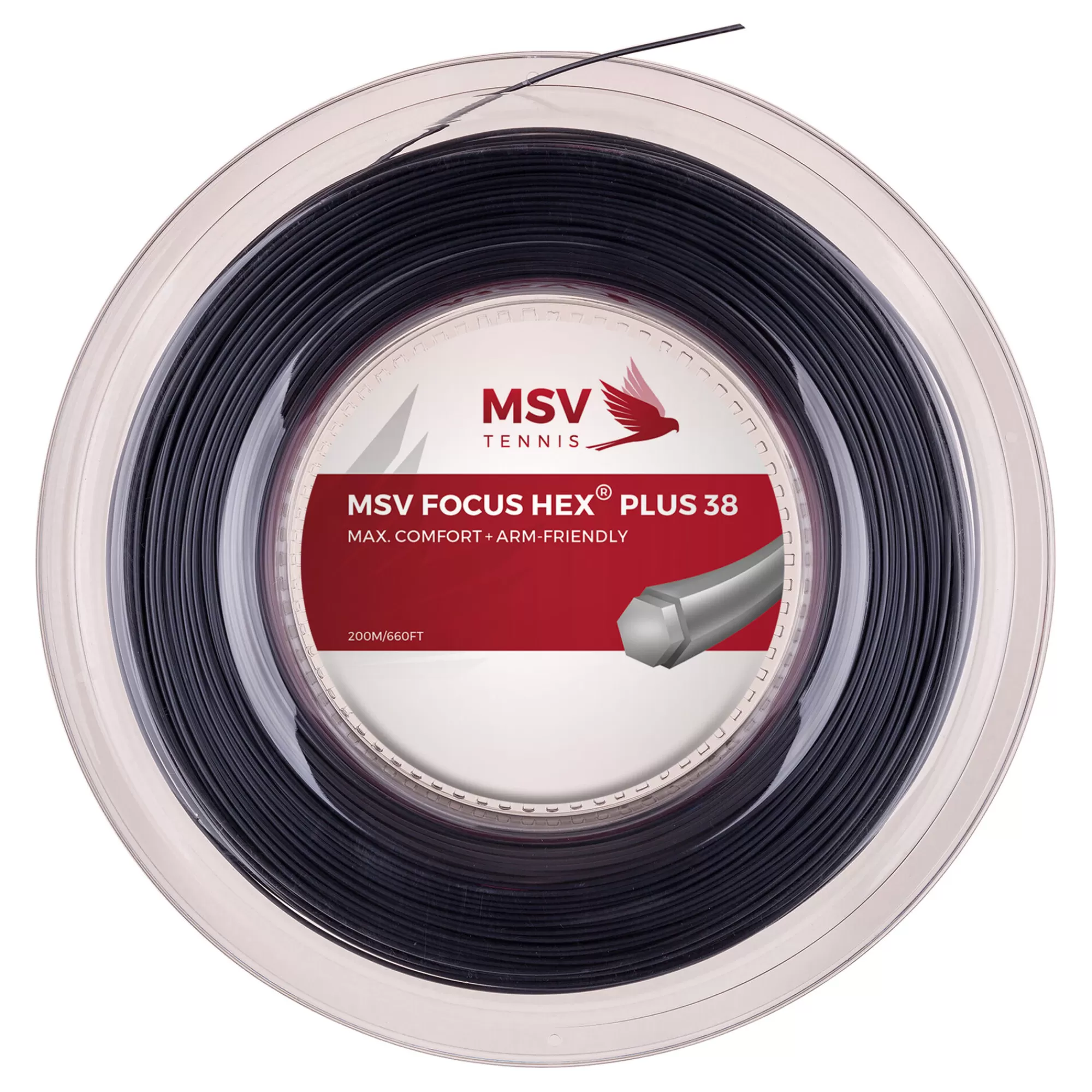 Focus-HEX Plus 38 String Reel 200m - Black>MSV New