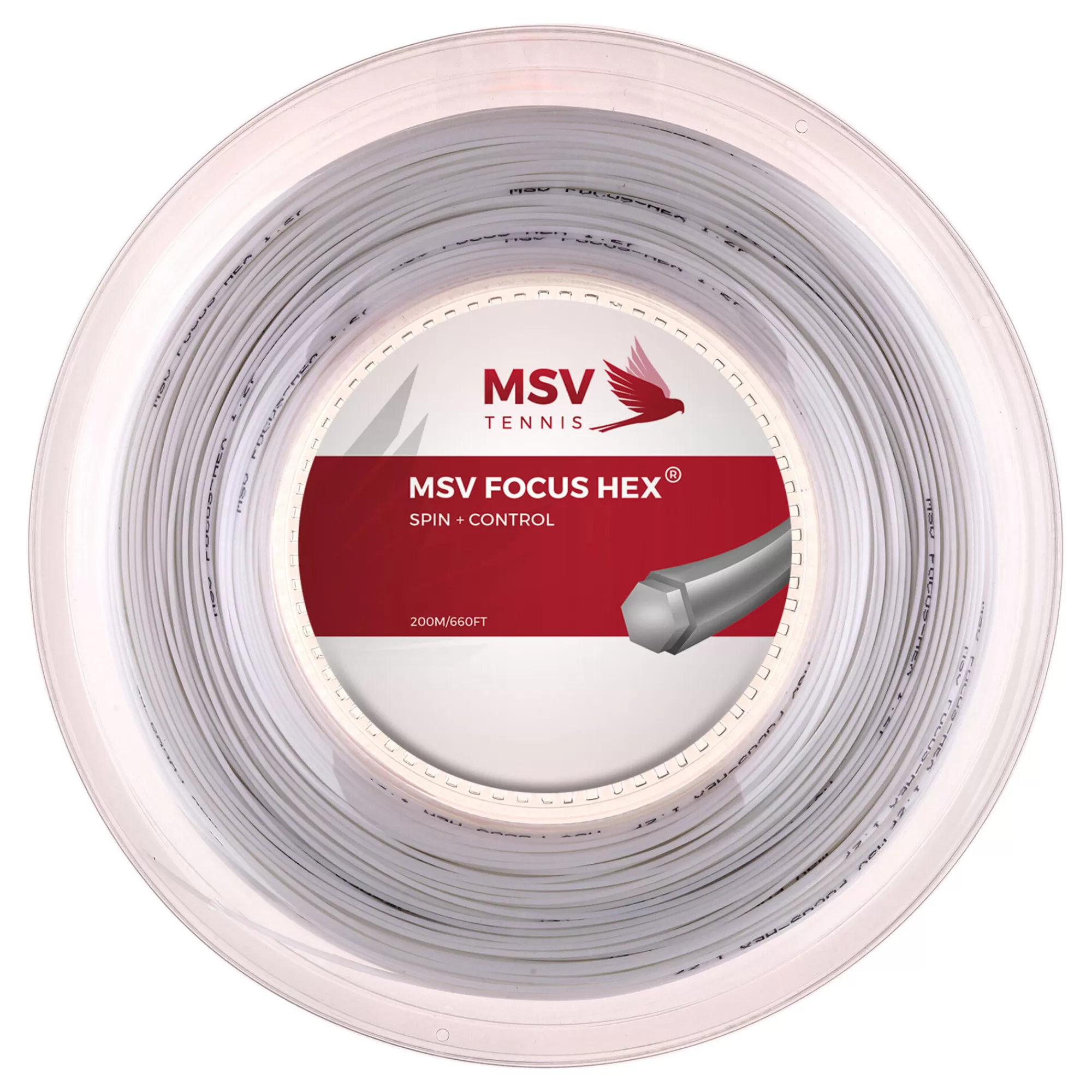 Focus-HEX String Reel 200m - White>MSV Cheap
