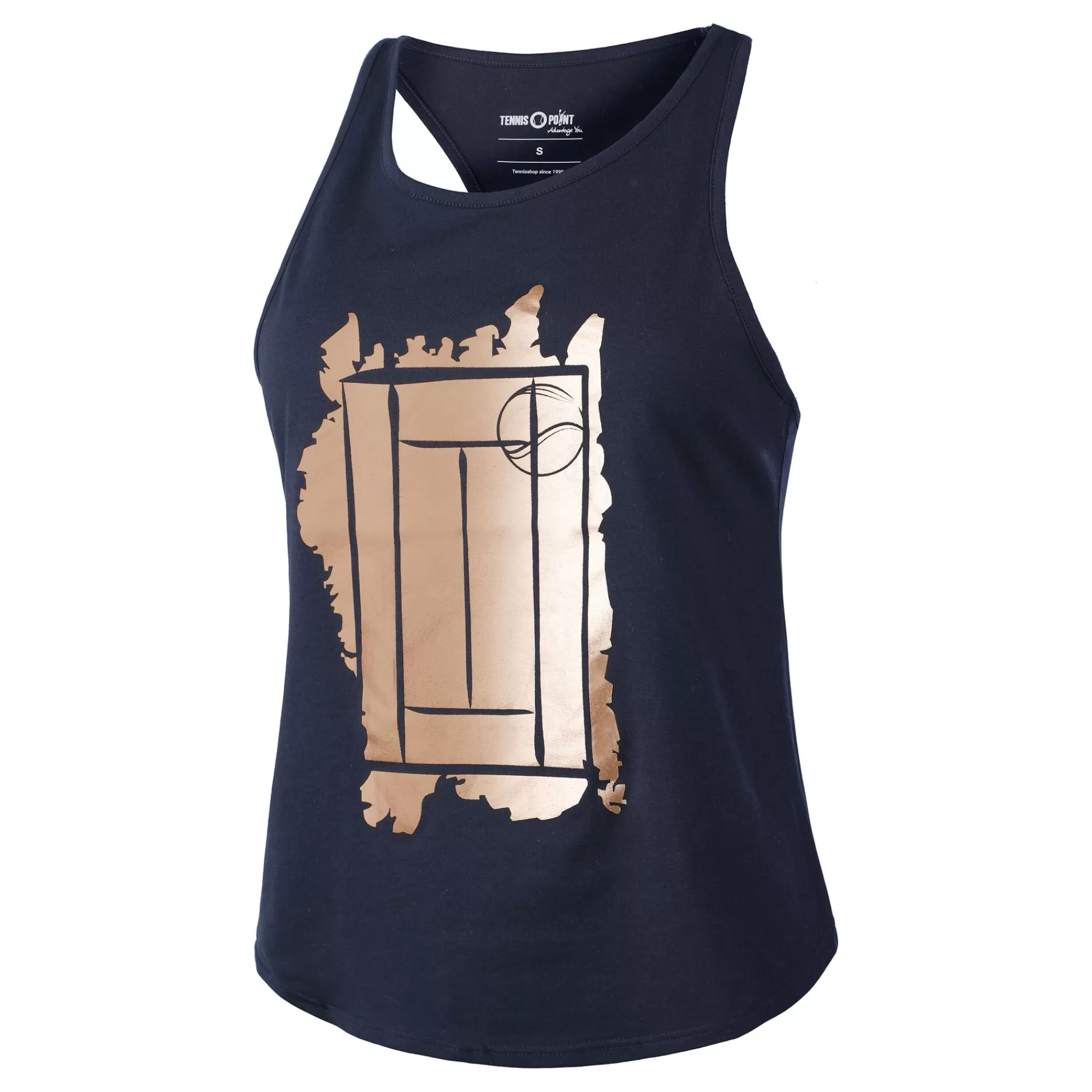 Glitter Court Tank Top Women - Dark Blue, Beige>Tennis-Point Best